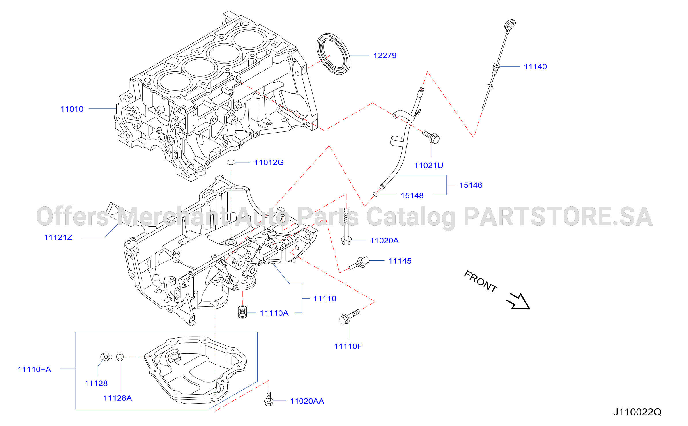 Cylinder Block Oil Pan Assembly