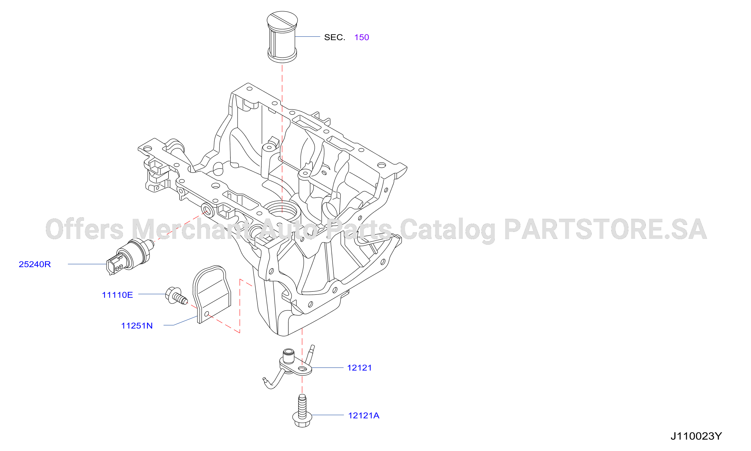 Cylinder Block Oil Pan Oil Jet