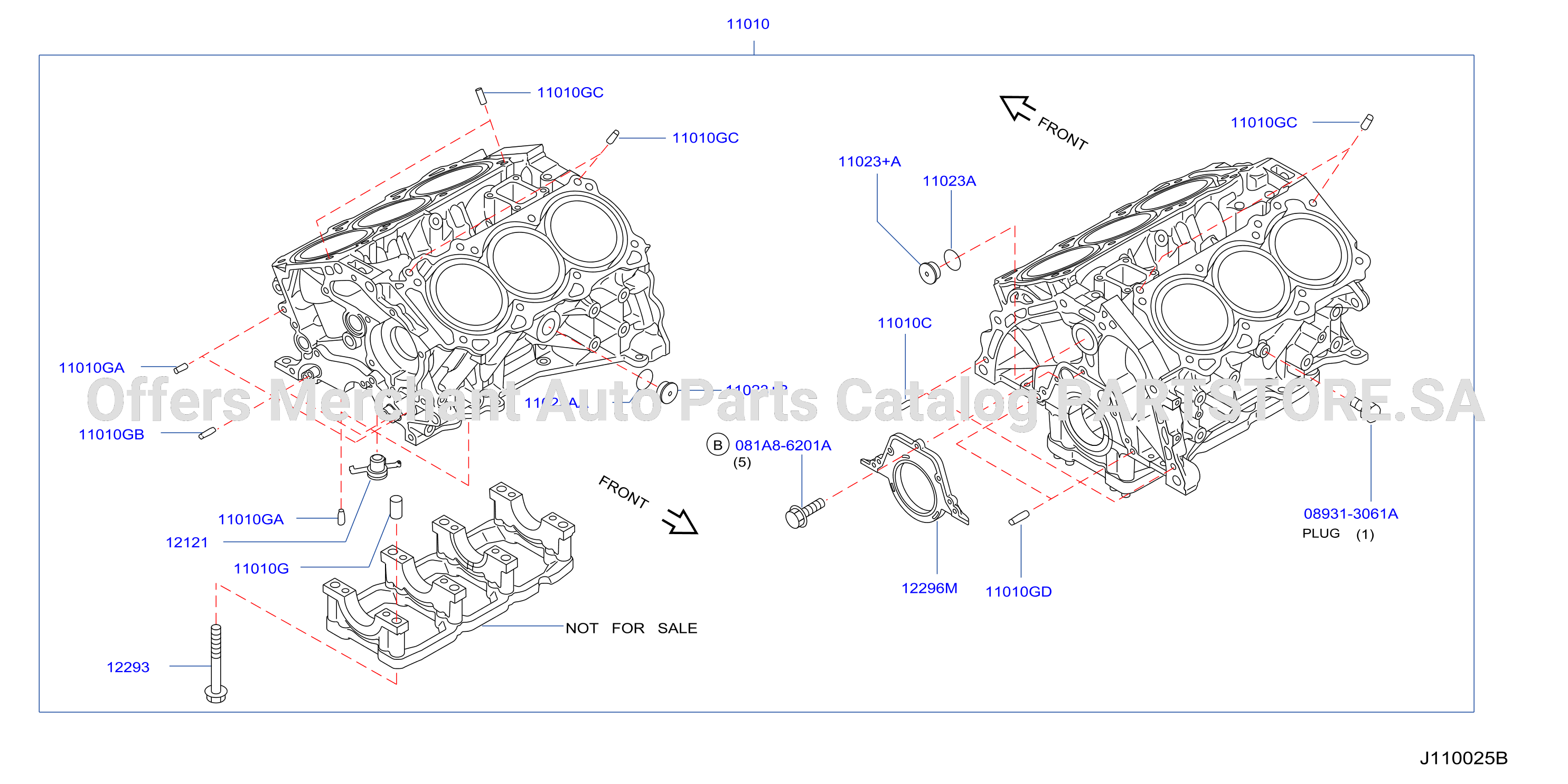 Cylinder Block Oil Pan Component Parts