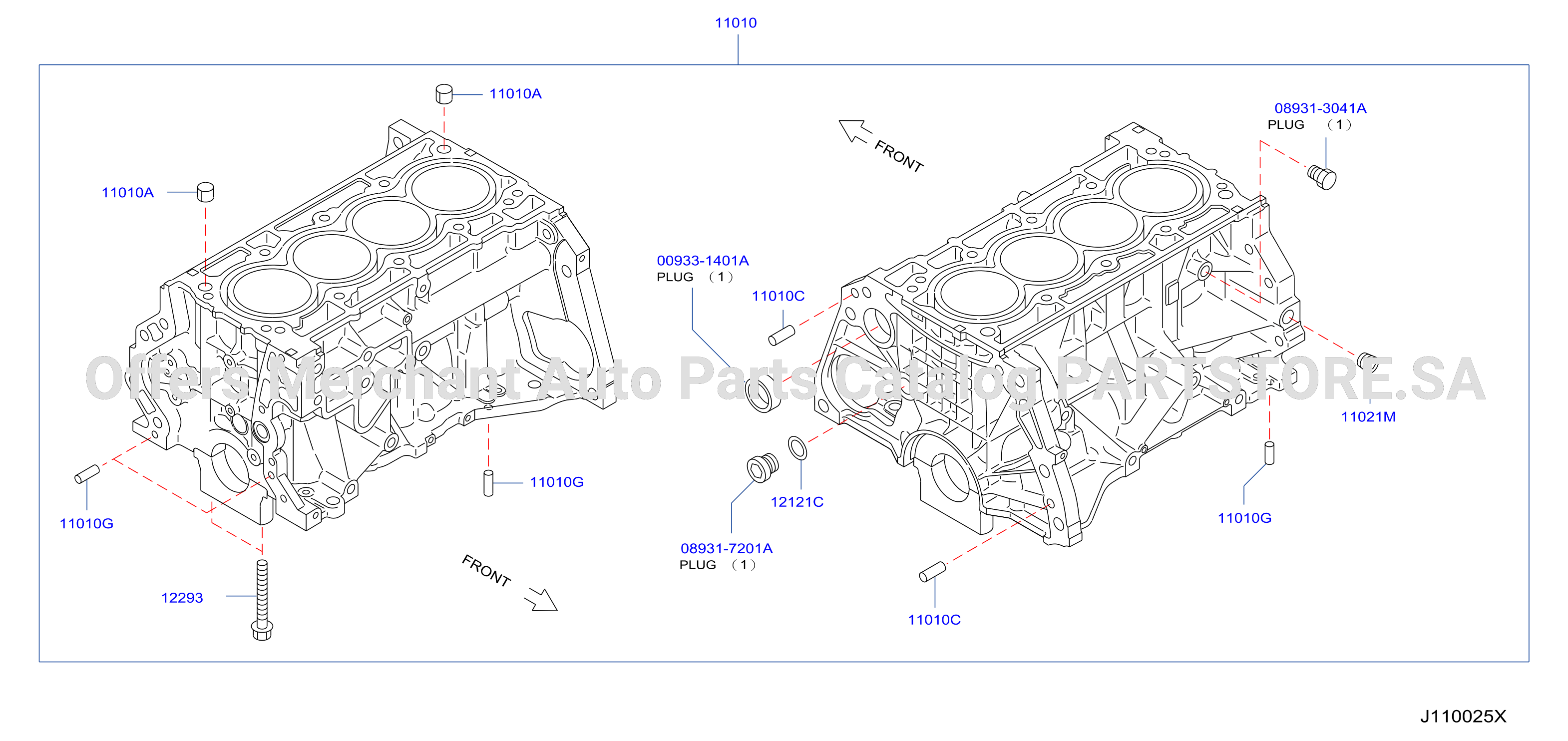 Cylinder Block Oil Pan Component Parts