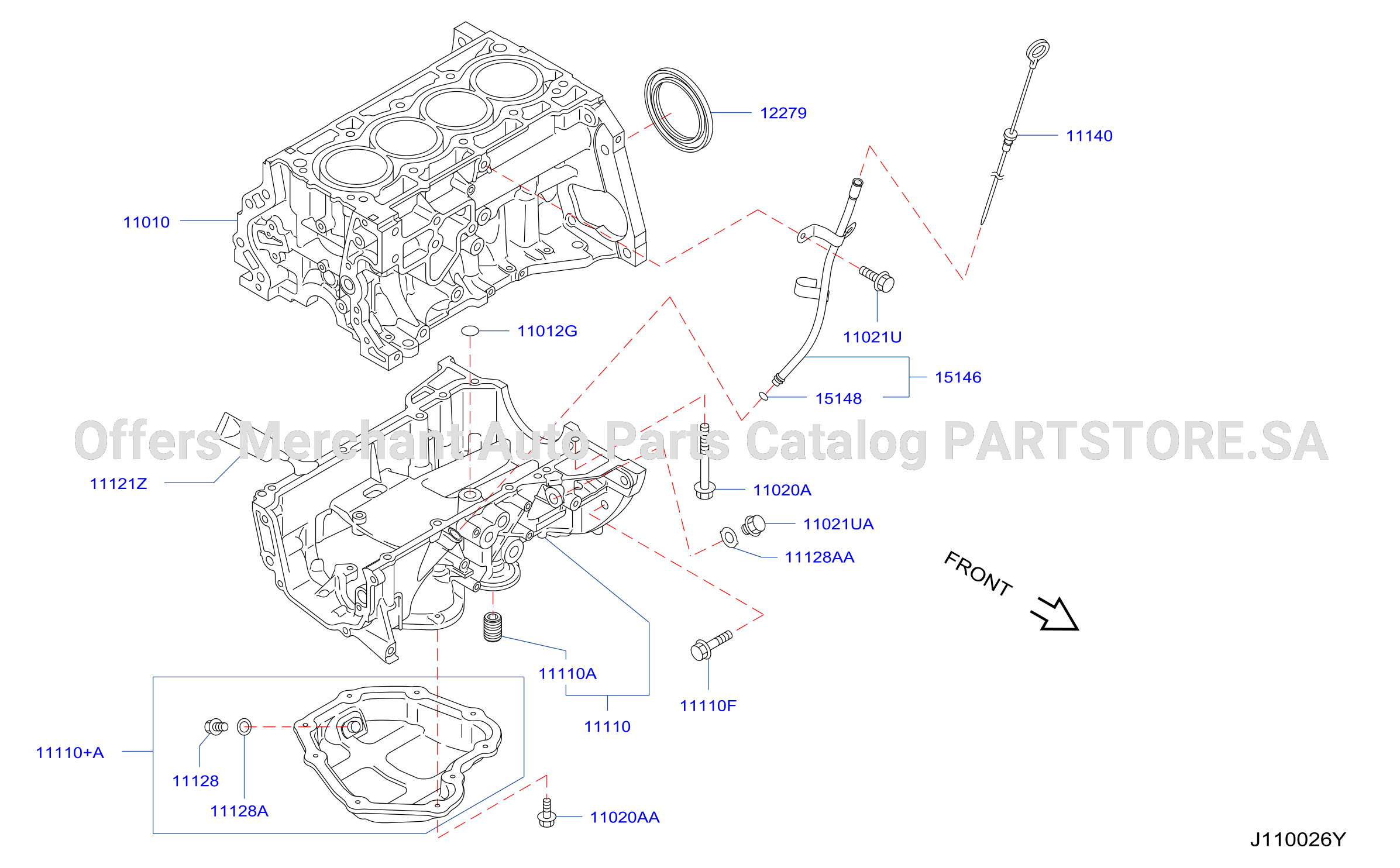 Cylinder Block Oil Pan Assembly