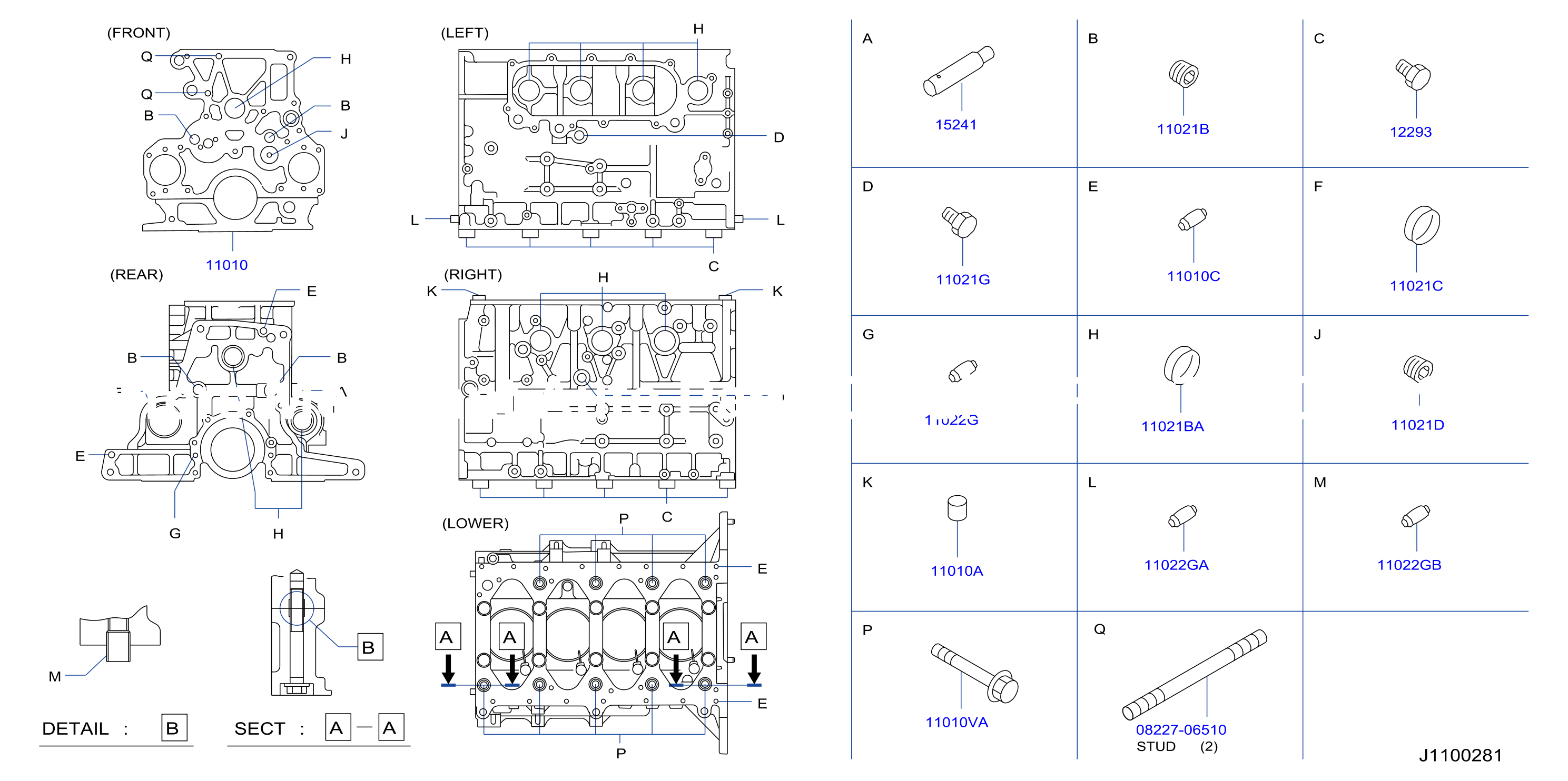Cylinder Block Oil Pan Component Parts