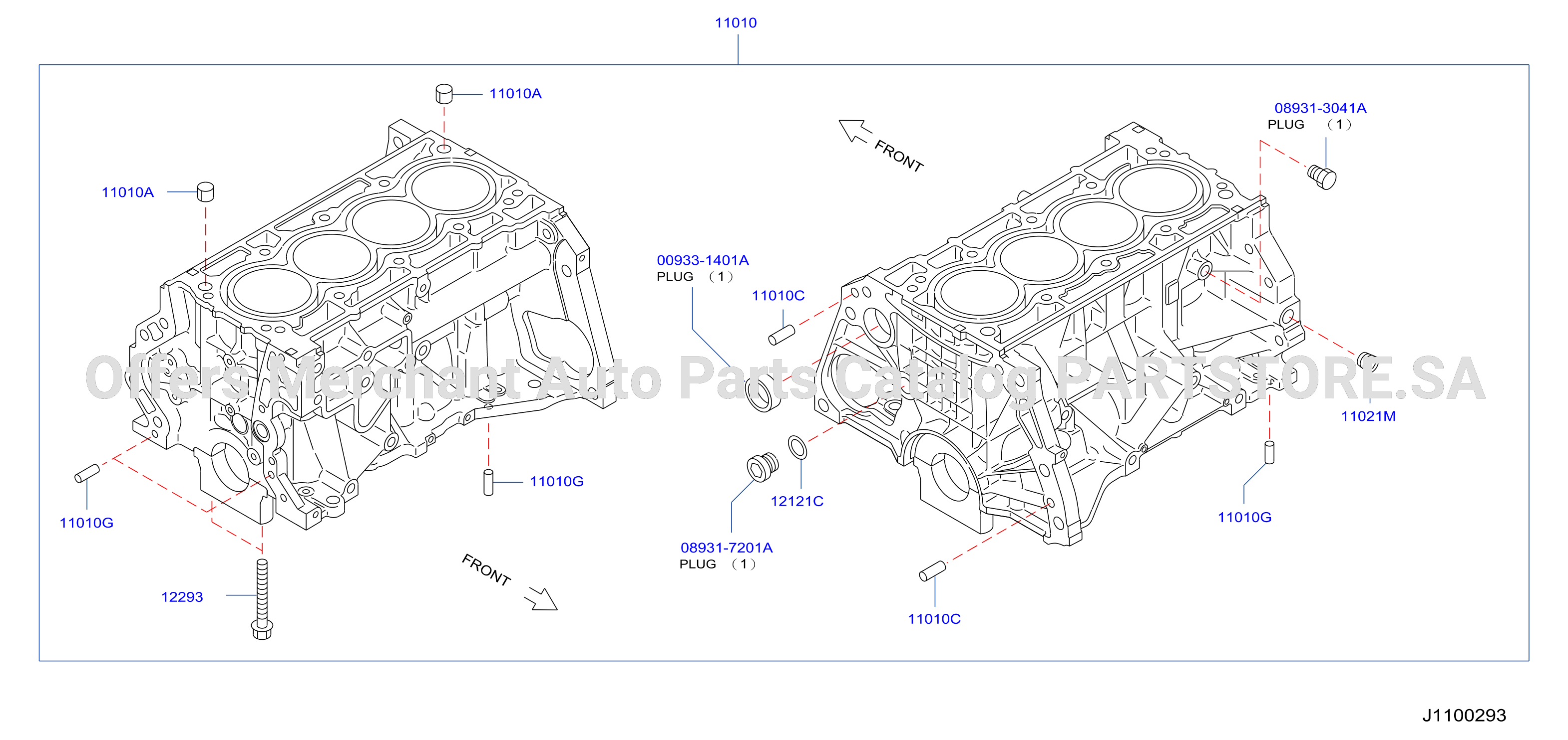 Cylinder Block Oil Pan Component Parts