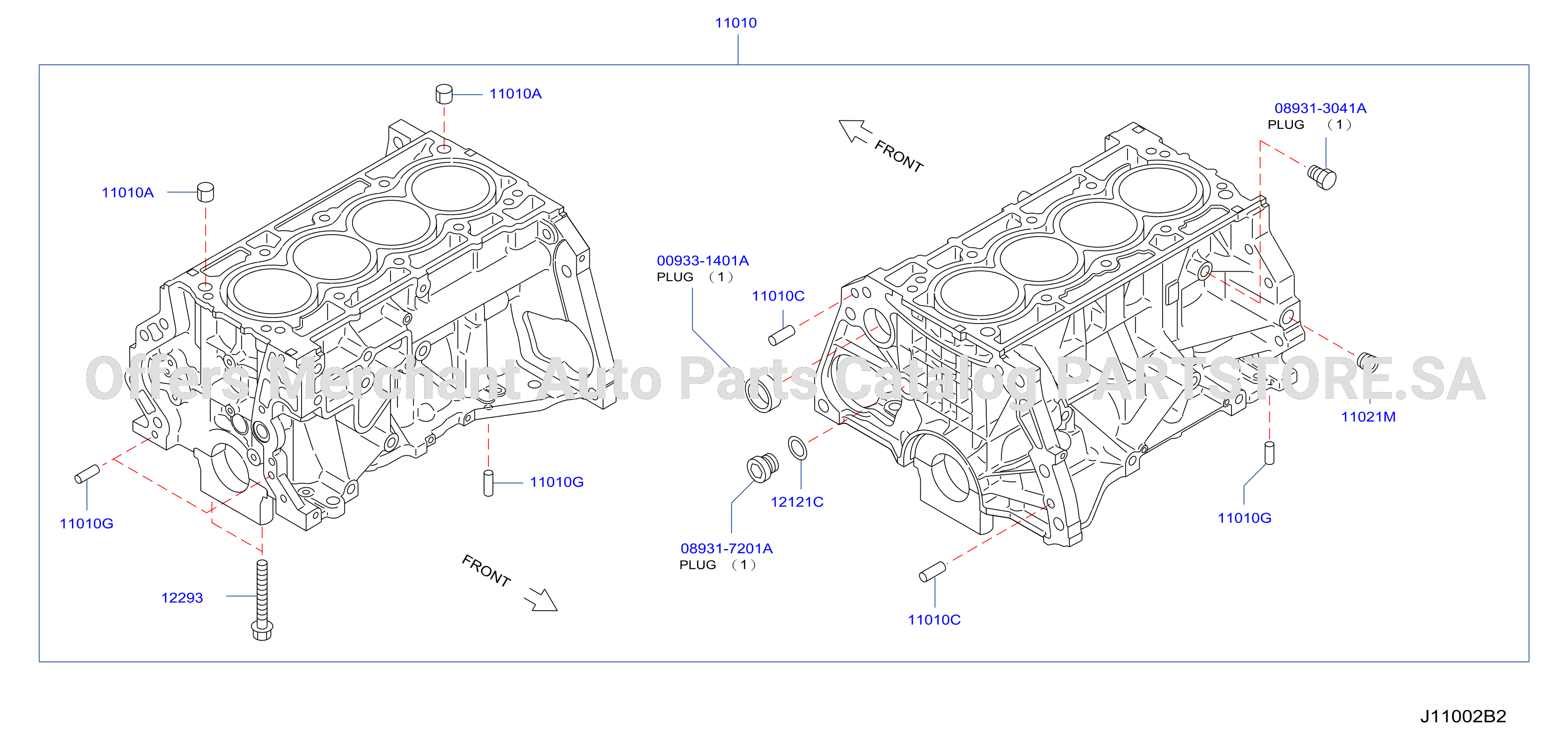 Cylinder Block Oil Pan Component Parts