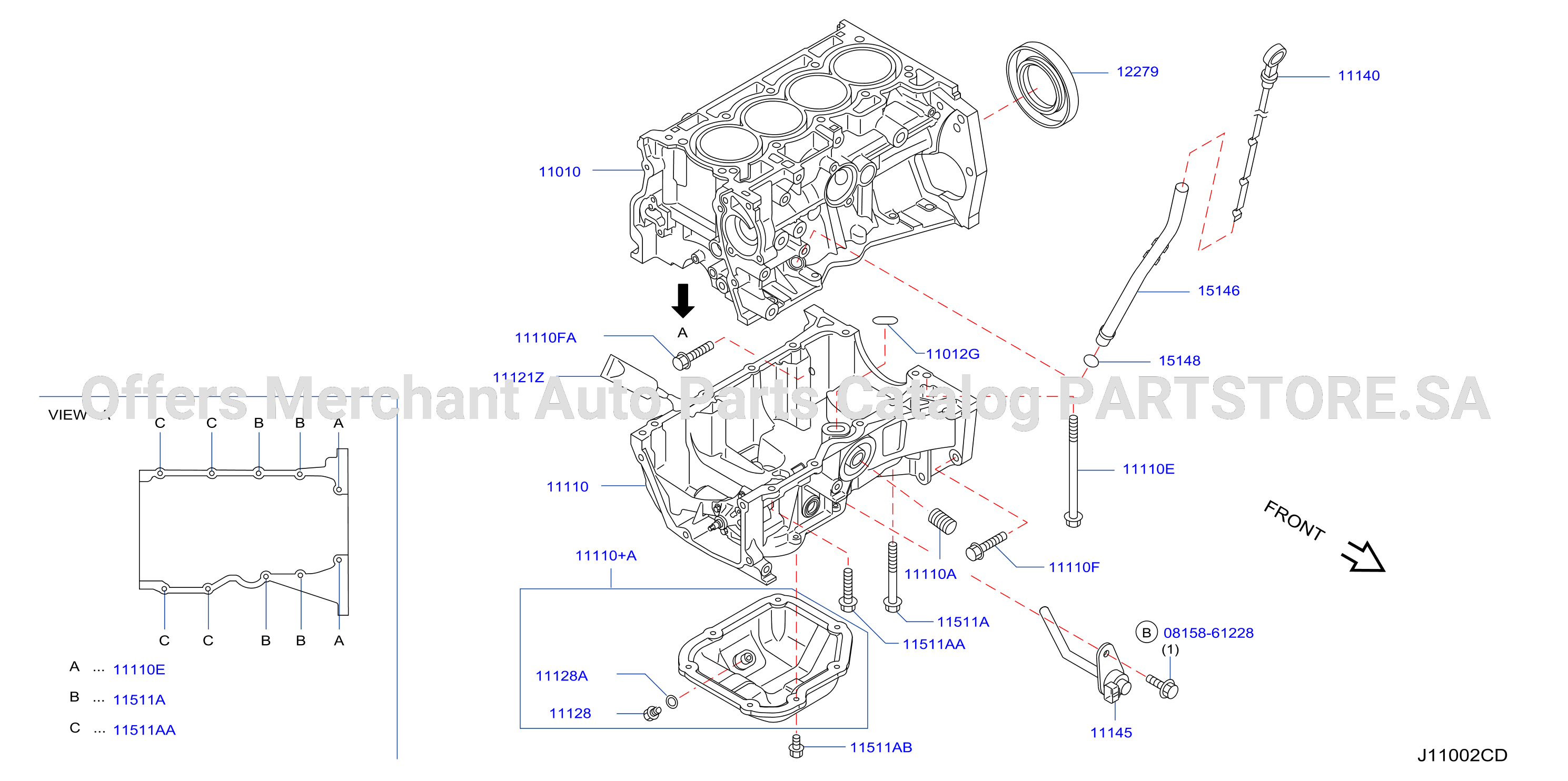 Cylinder Block Oil Pan Assembly