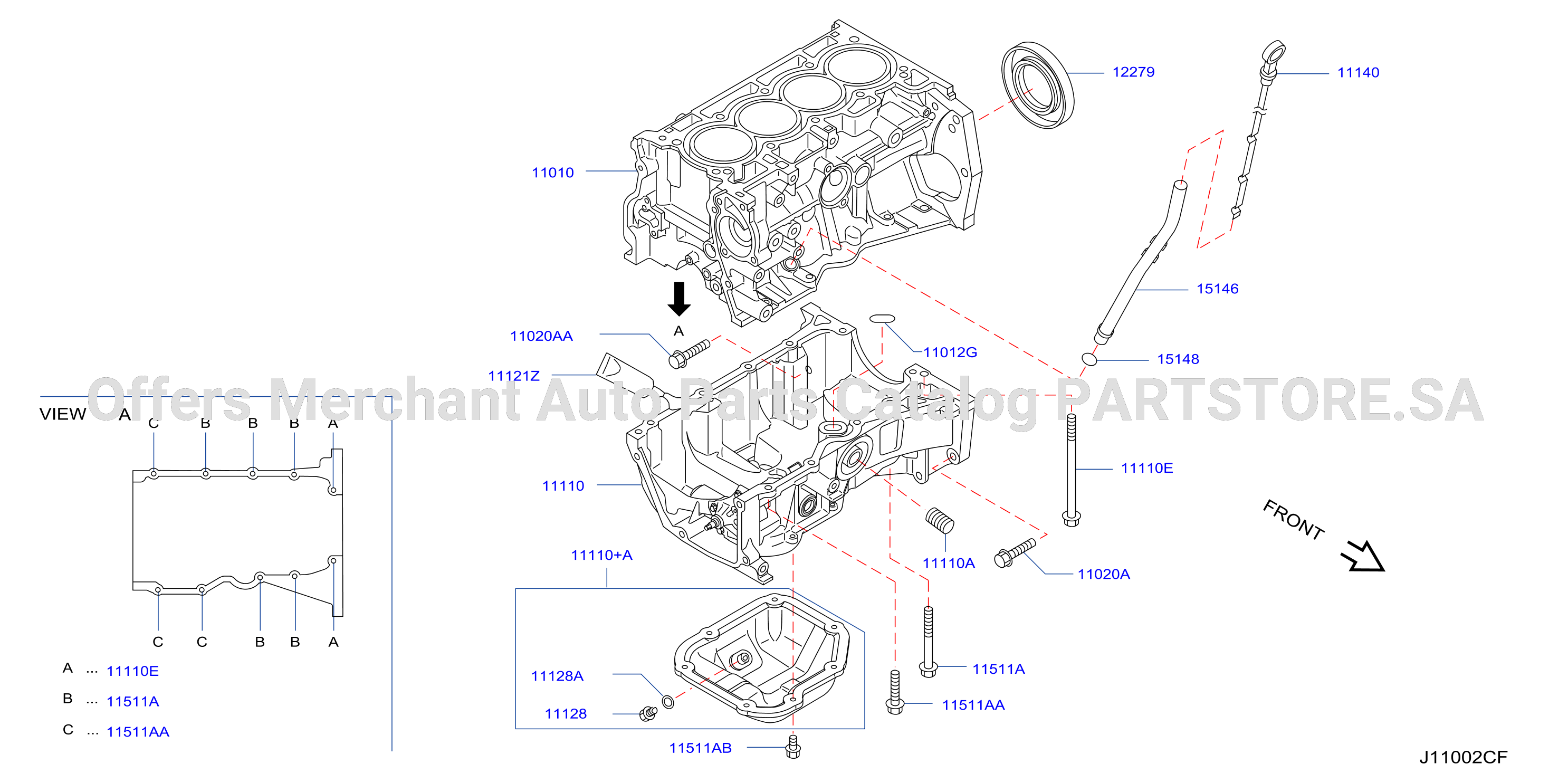 Cylinder Block Oil Pan Assembly