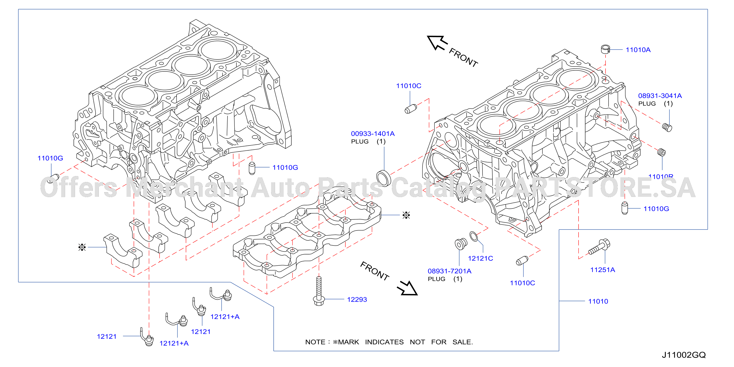Cylinder Block Oil Pan Component Parts