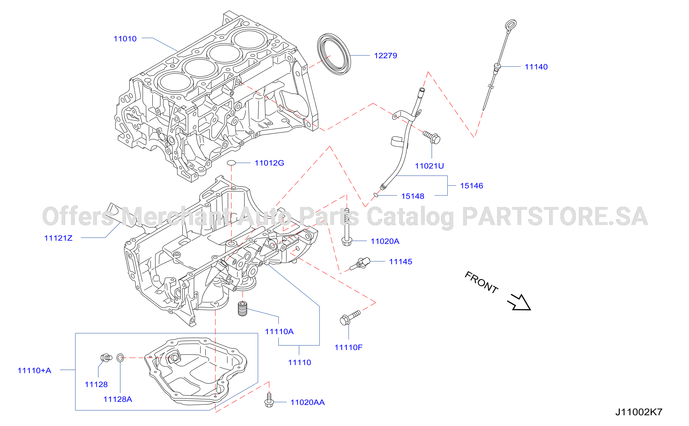 Cylinder Block Oil Pan Assembly