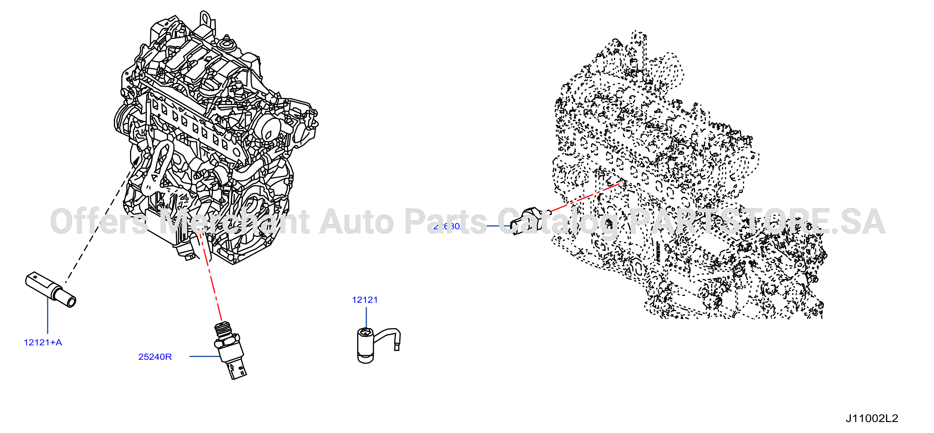 Cylinder Block Oil Pan Switch Sensor