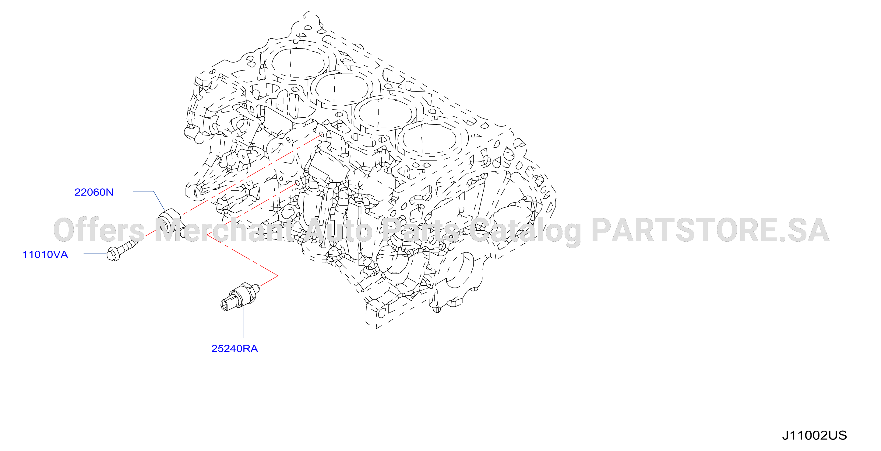 Cylinder Block Oil Pan Sensor
