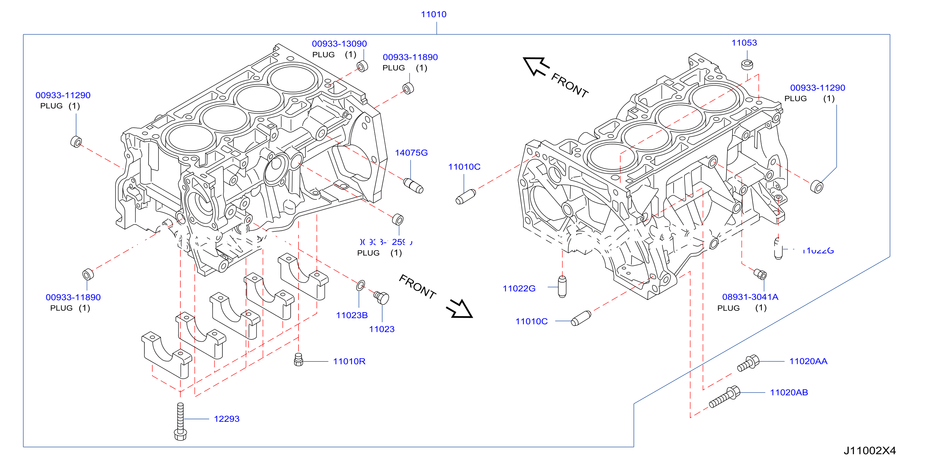 Cylinder Block Oil Pan Component Parts