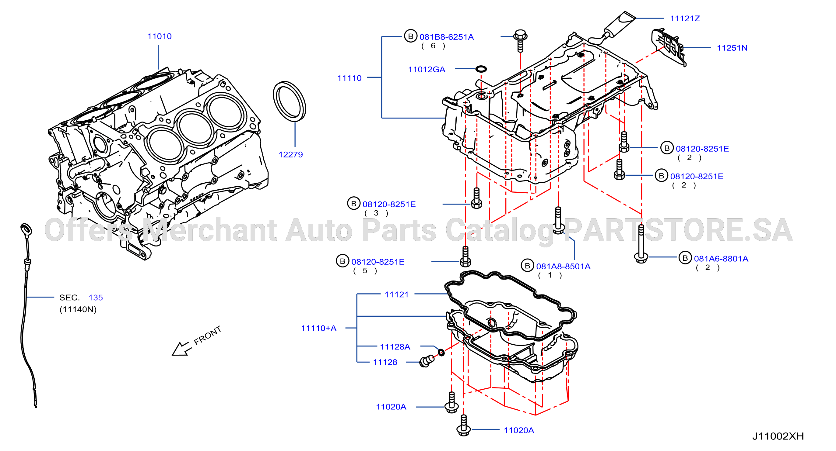 Cylinder Block Oil Pan Assembly 2Wd