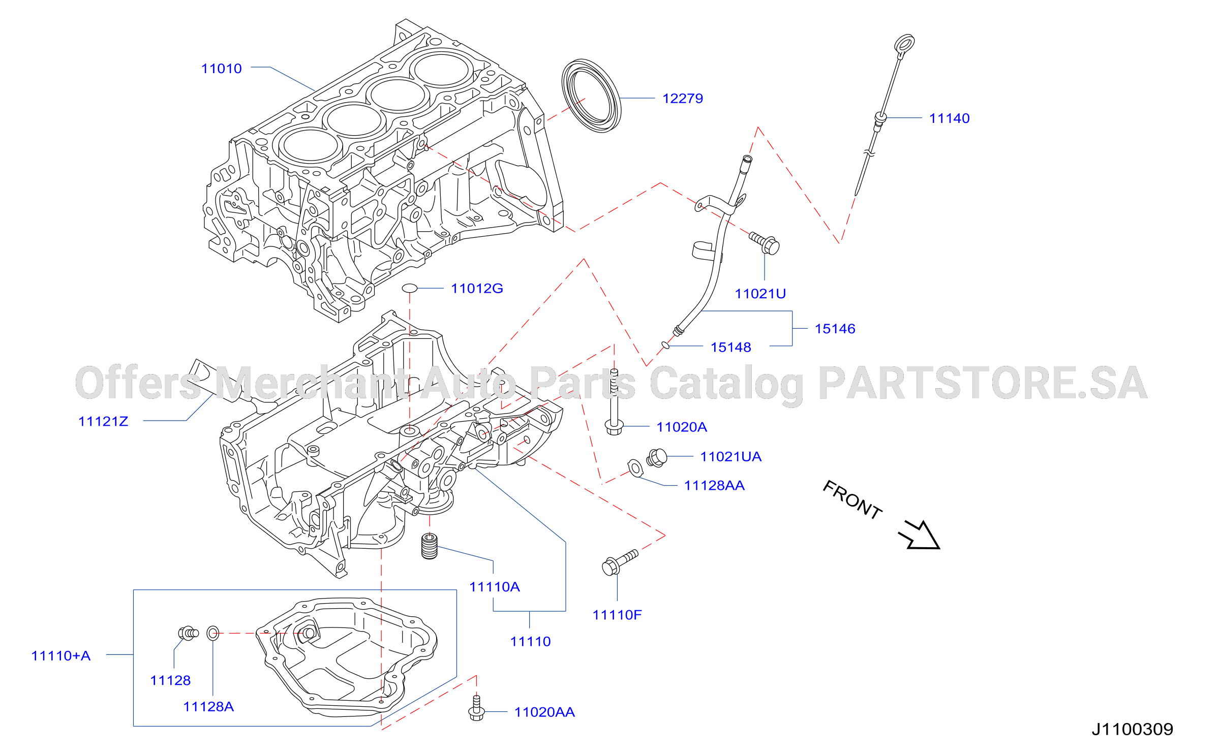 Cylinder Block Oil Pan Assembly