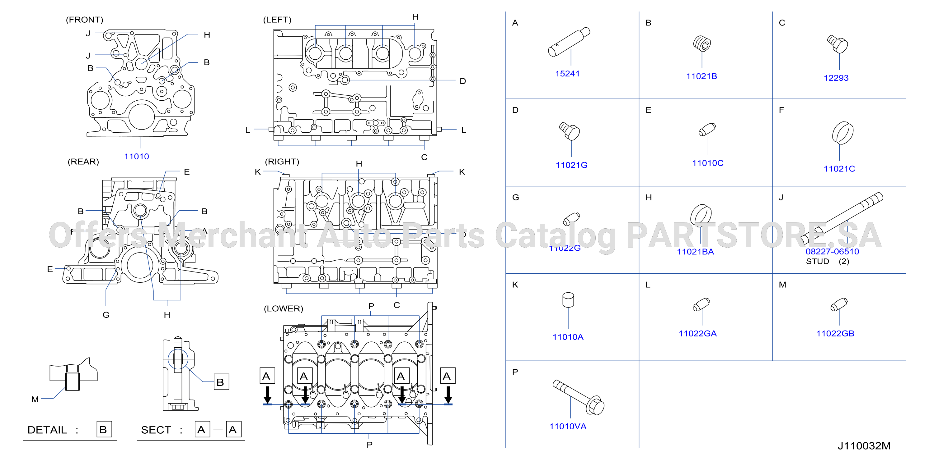 Cylinder Block Oil Pan Component Parts