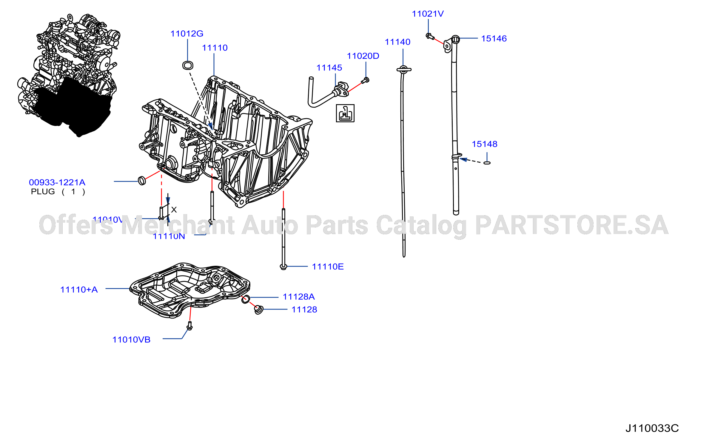 Cylinder Block Oil Pan Component Parts 1