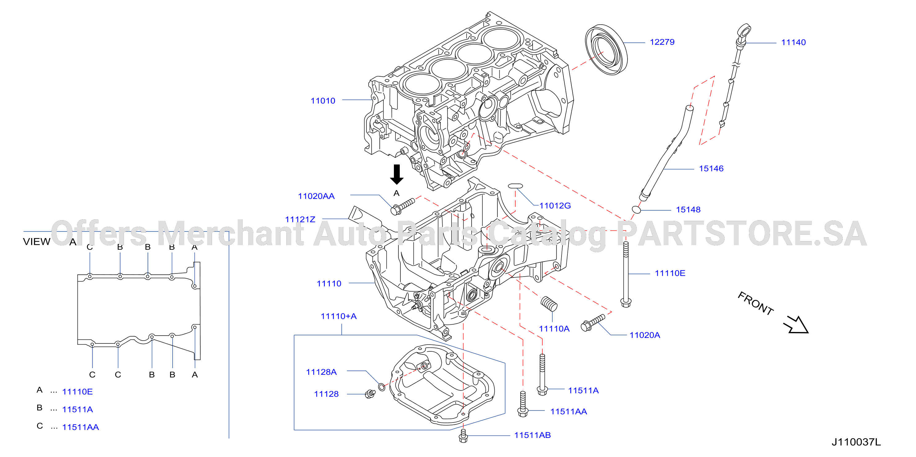 Cylinder Block Oil Pan Assembly