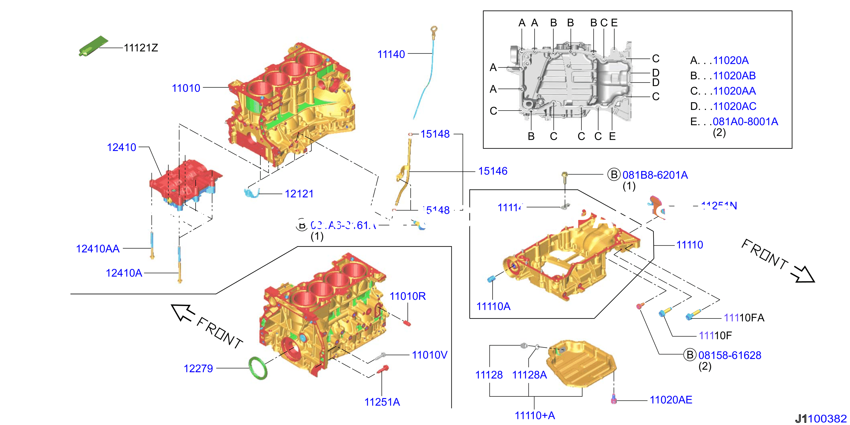 Cylinder Block Oil Pan Assembly