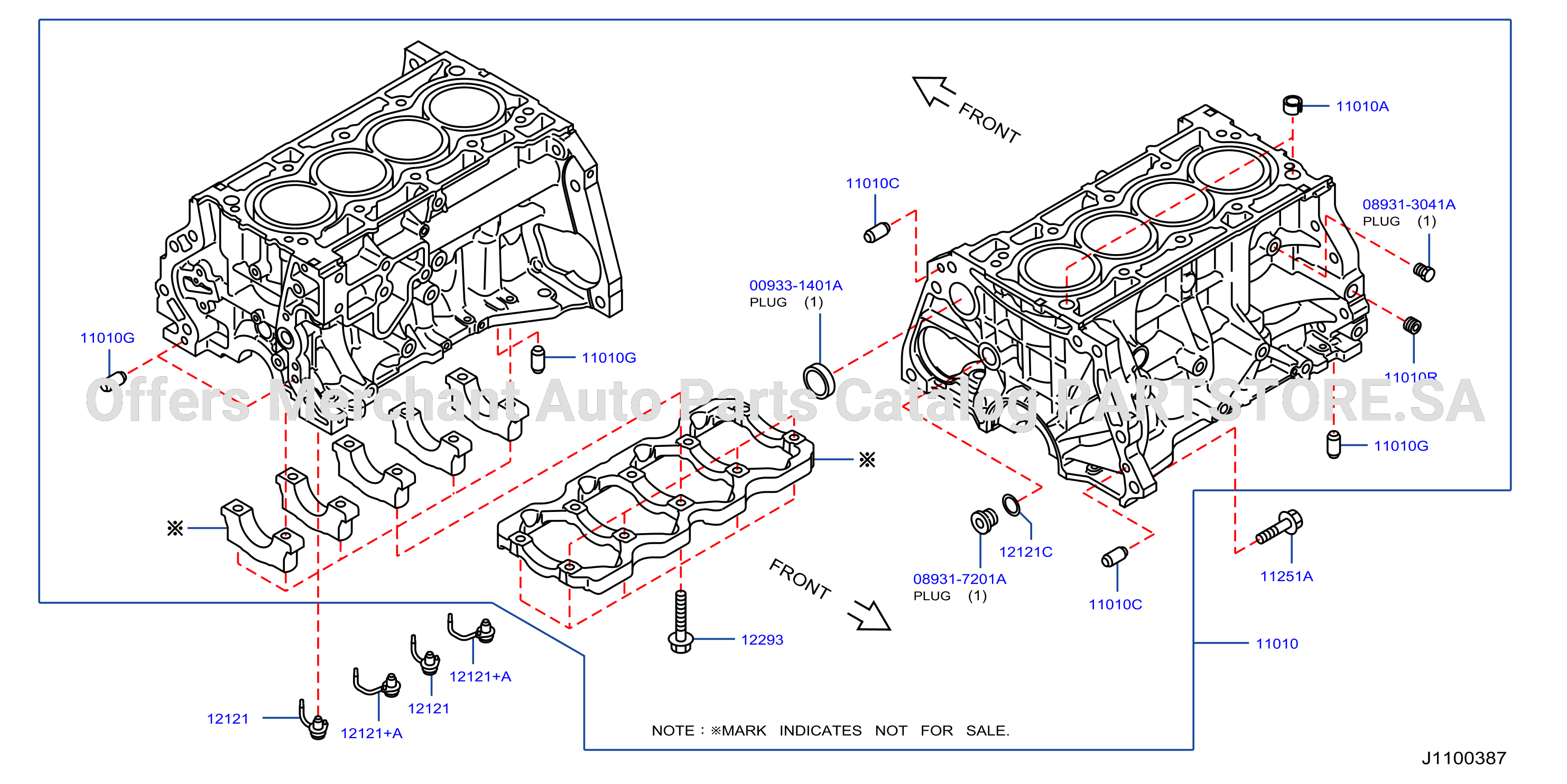 Cylinder Block Oil Pan Component Parts