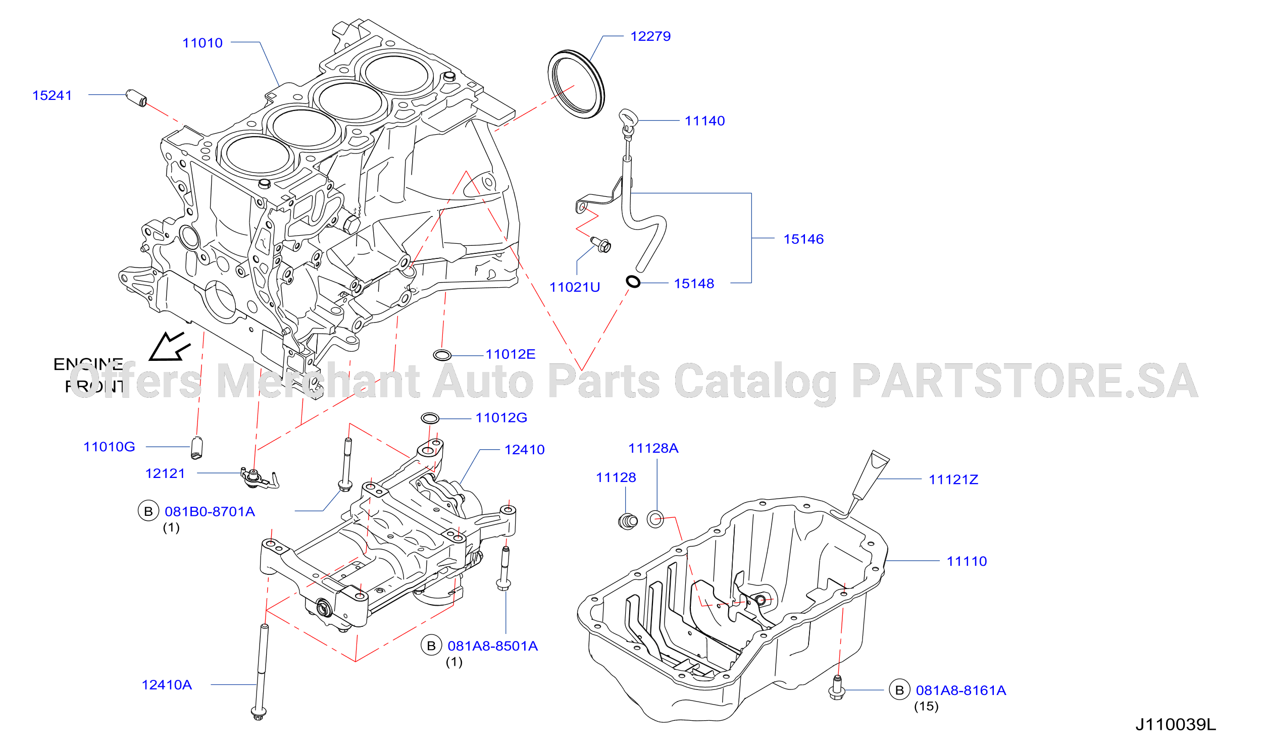 Cylinder Block Oil Pan Assembly