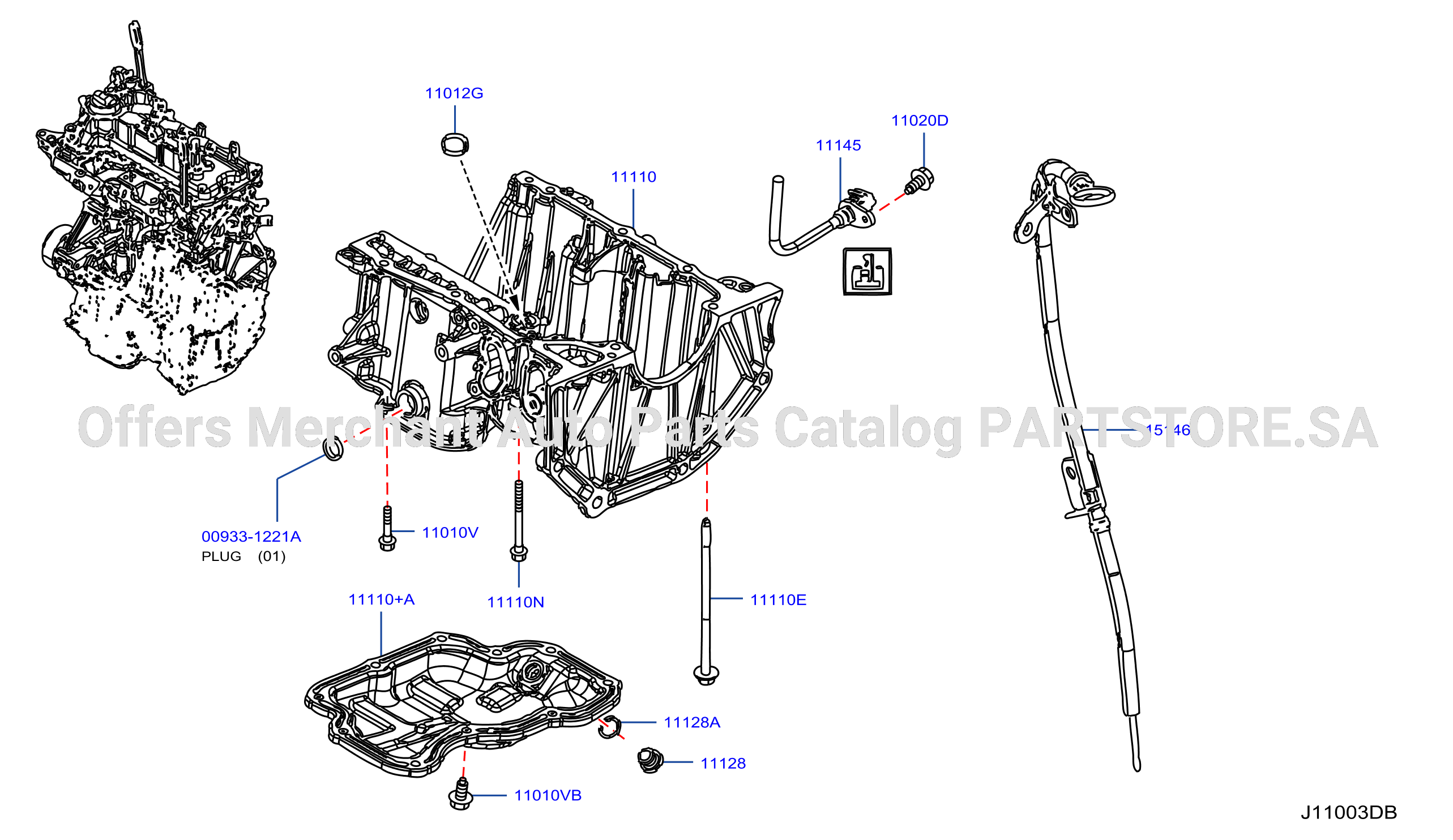 Cylinder Block Oil Pan Component Parts 1