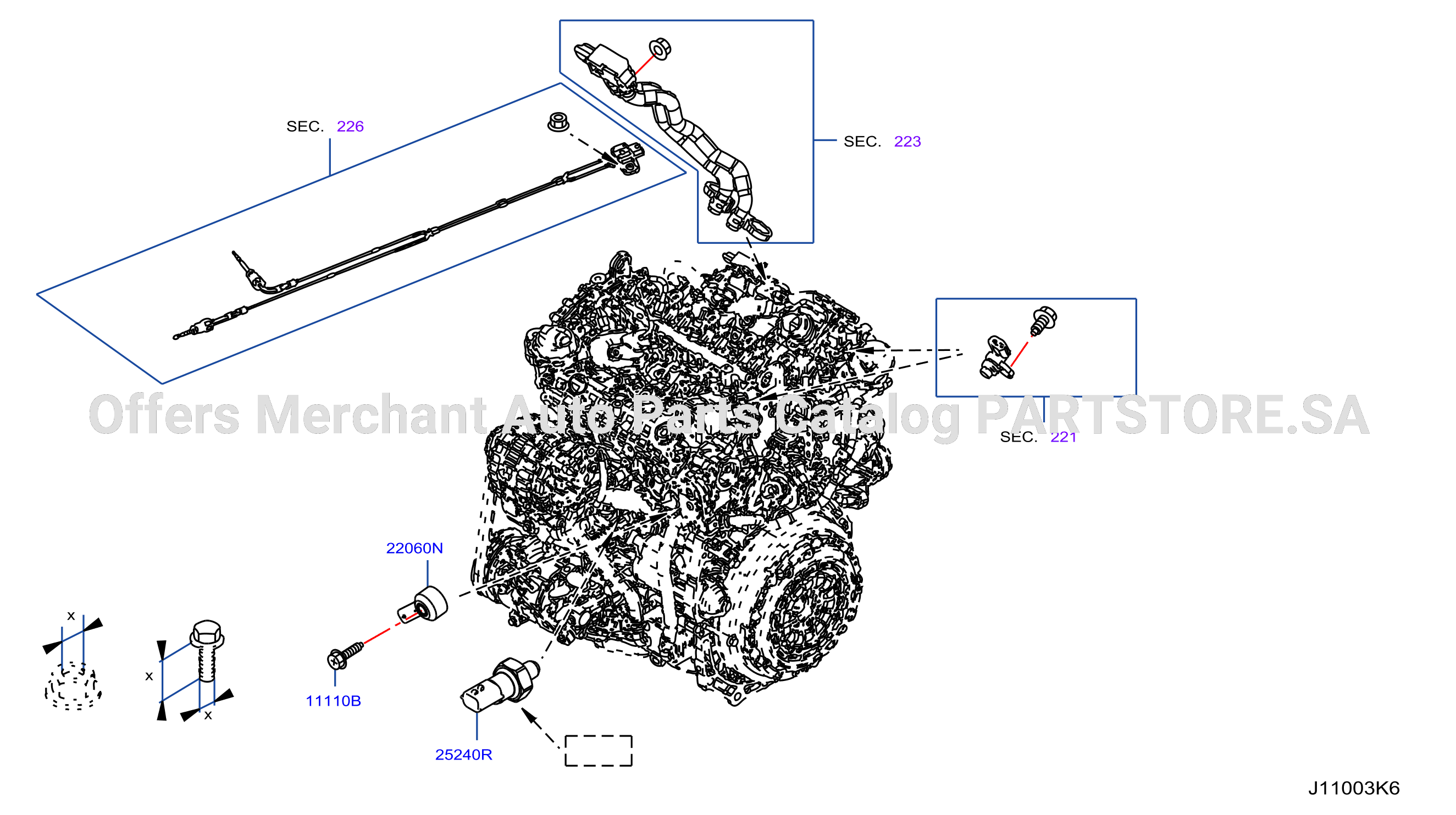 Cylinder Block Oil Pan Switch Sensor