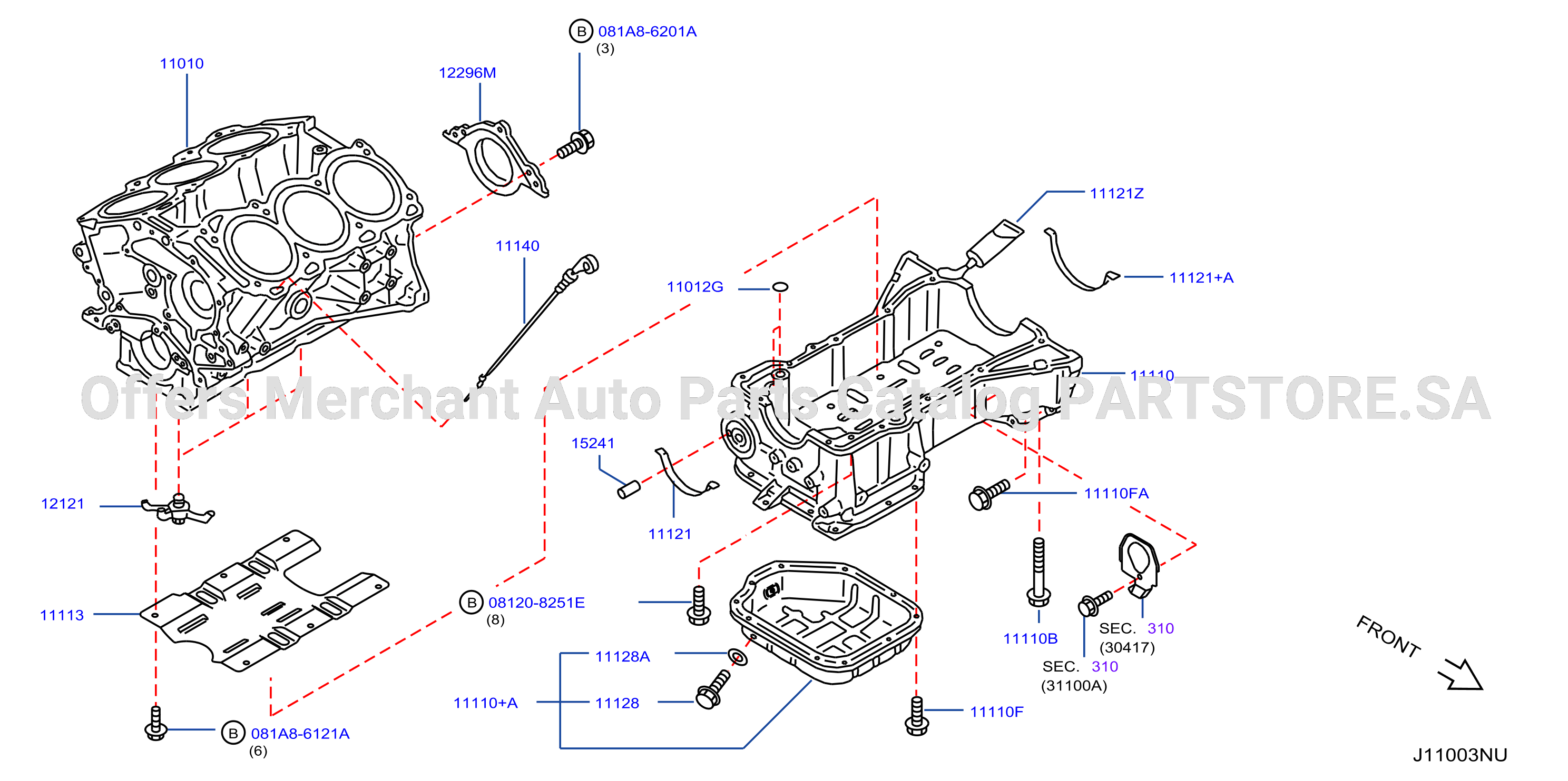 Cylinder Block Oil Pan Assembly