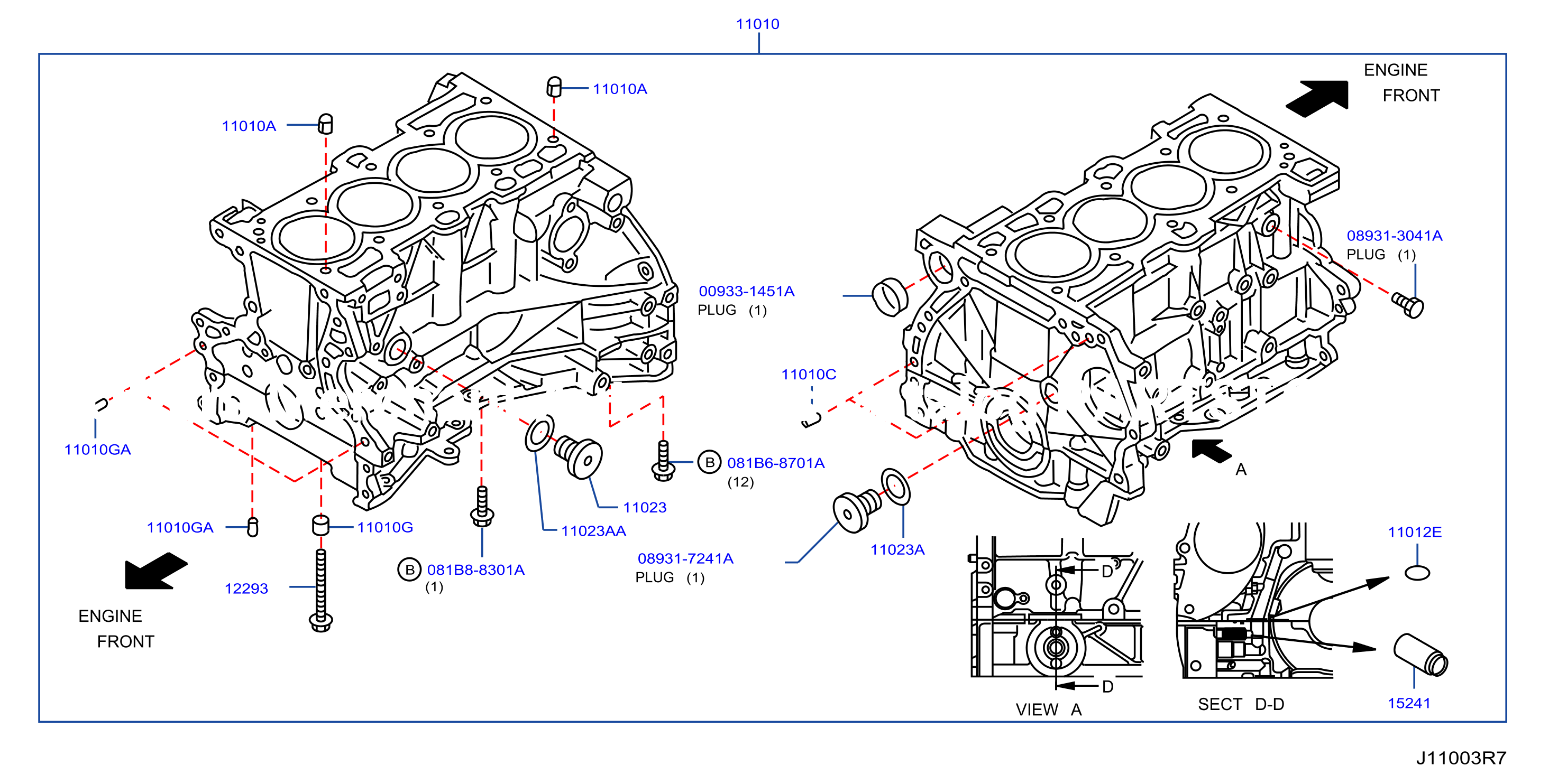 Cylinder Block Oil Pan Component Parts
