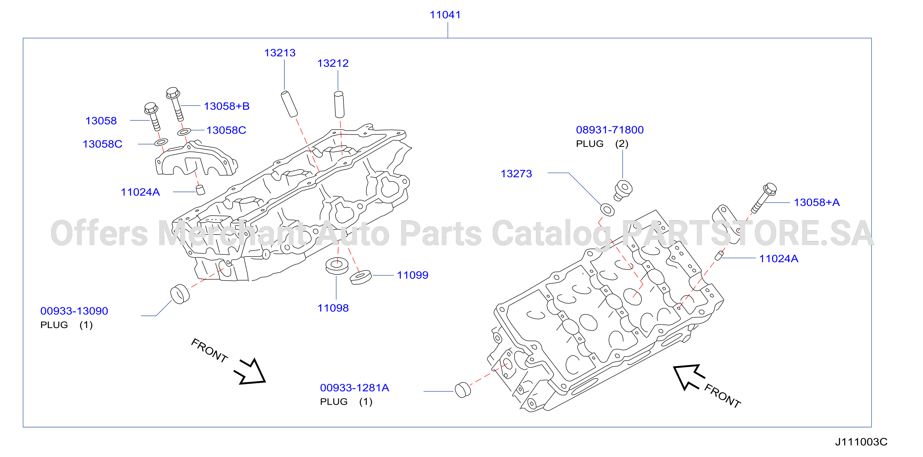 Cylinder Head Rocker Cover Component Parts