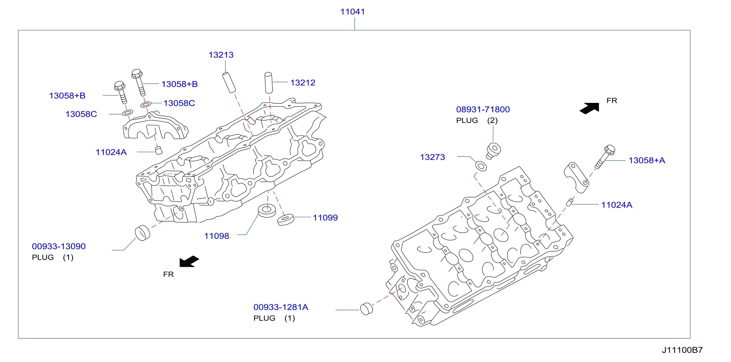 Cylinder Head Rocker Cover Component Parts