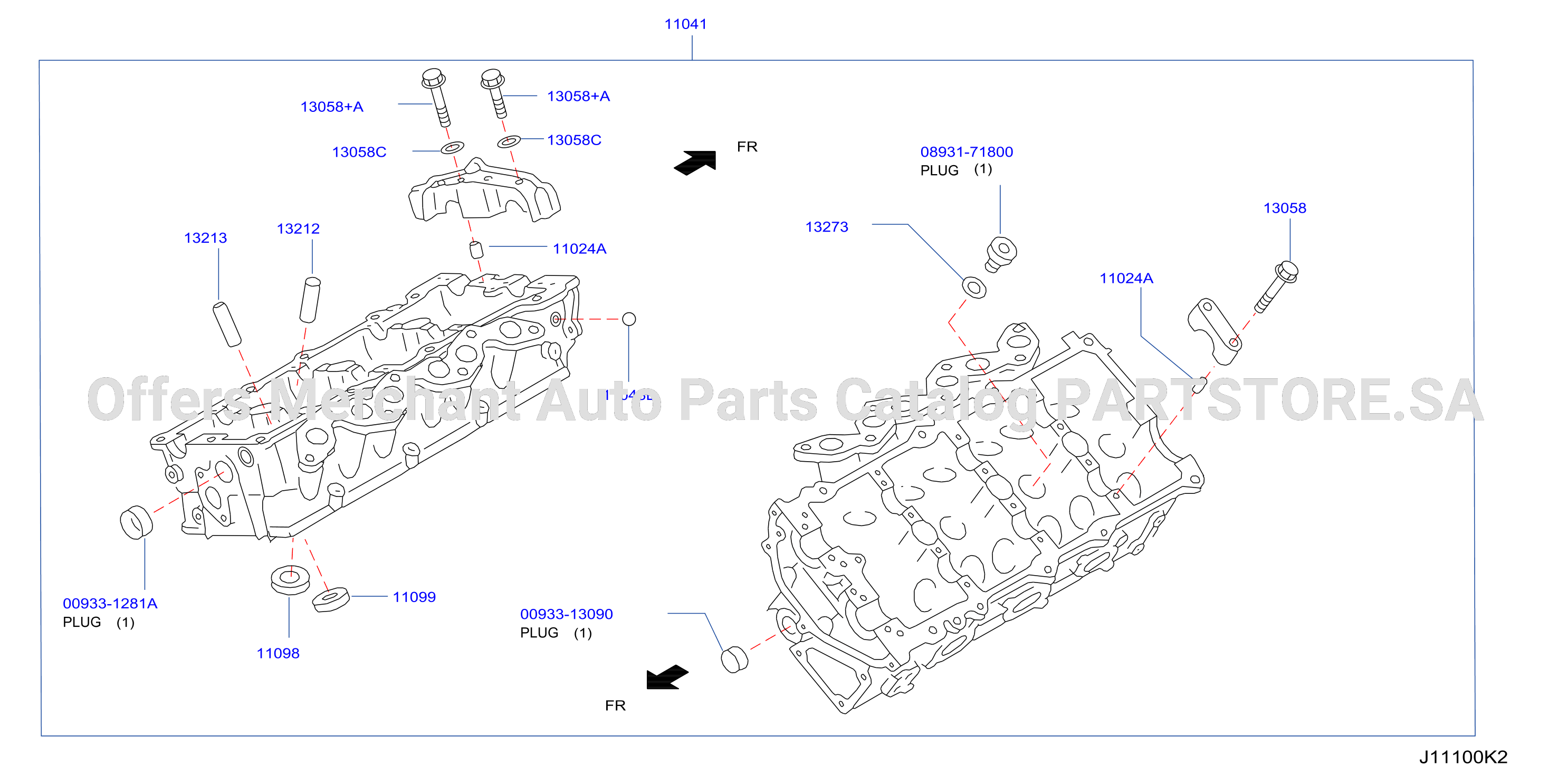 Cylinder Head Rocker Cover Component Parts