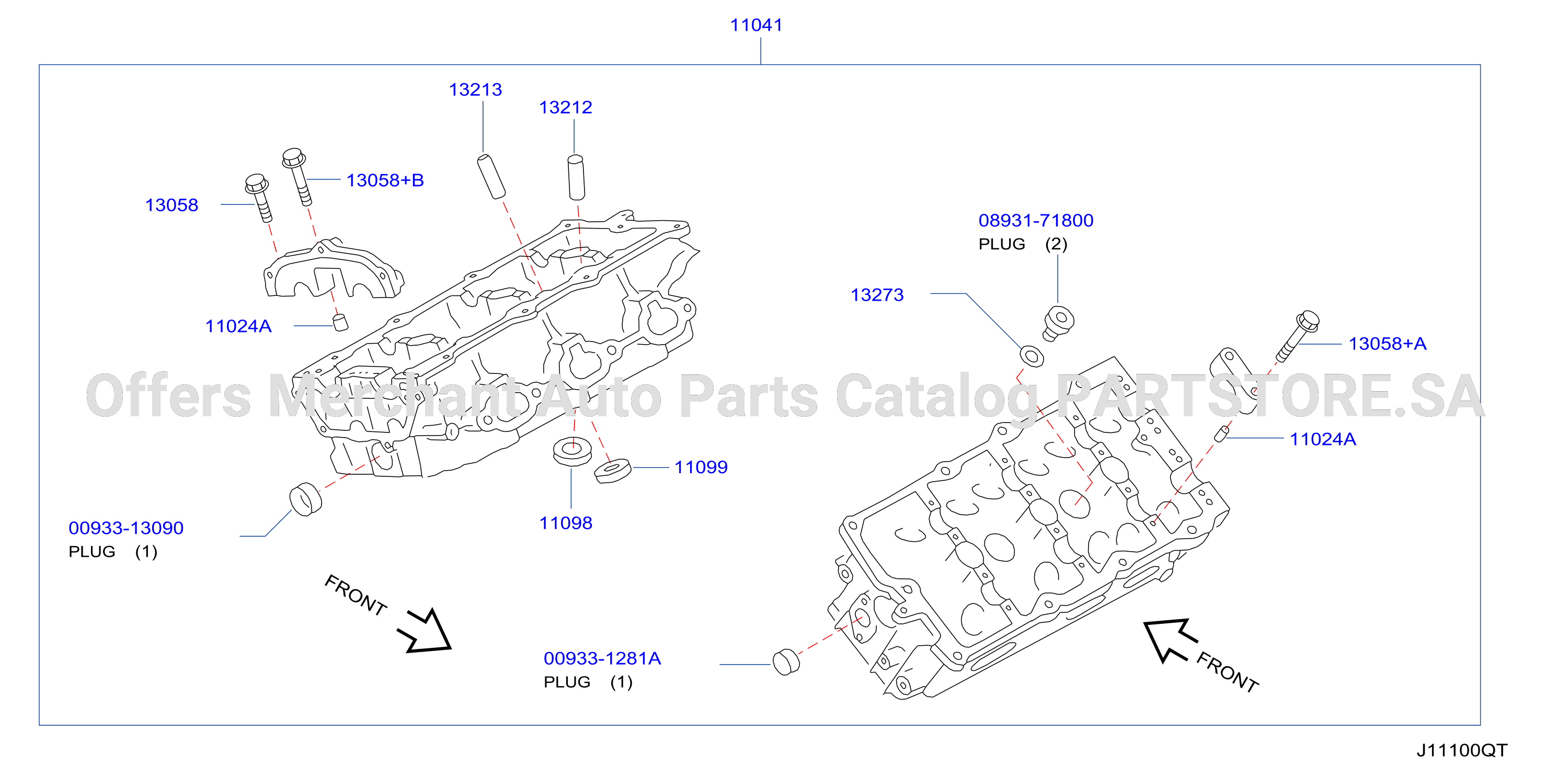 Cylinder Head Rocker Cover Component Parts