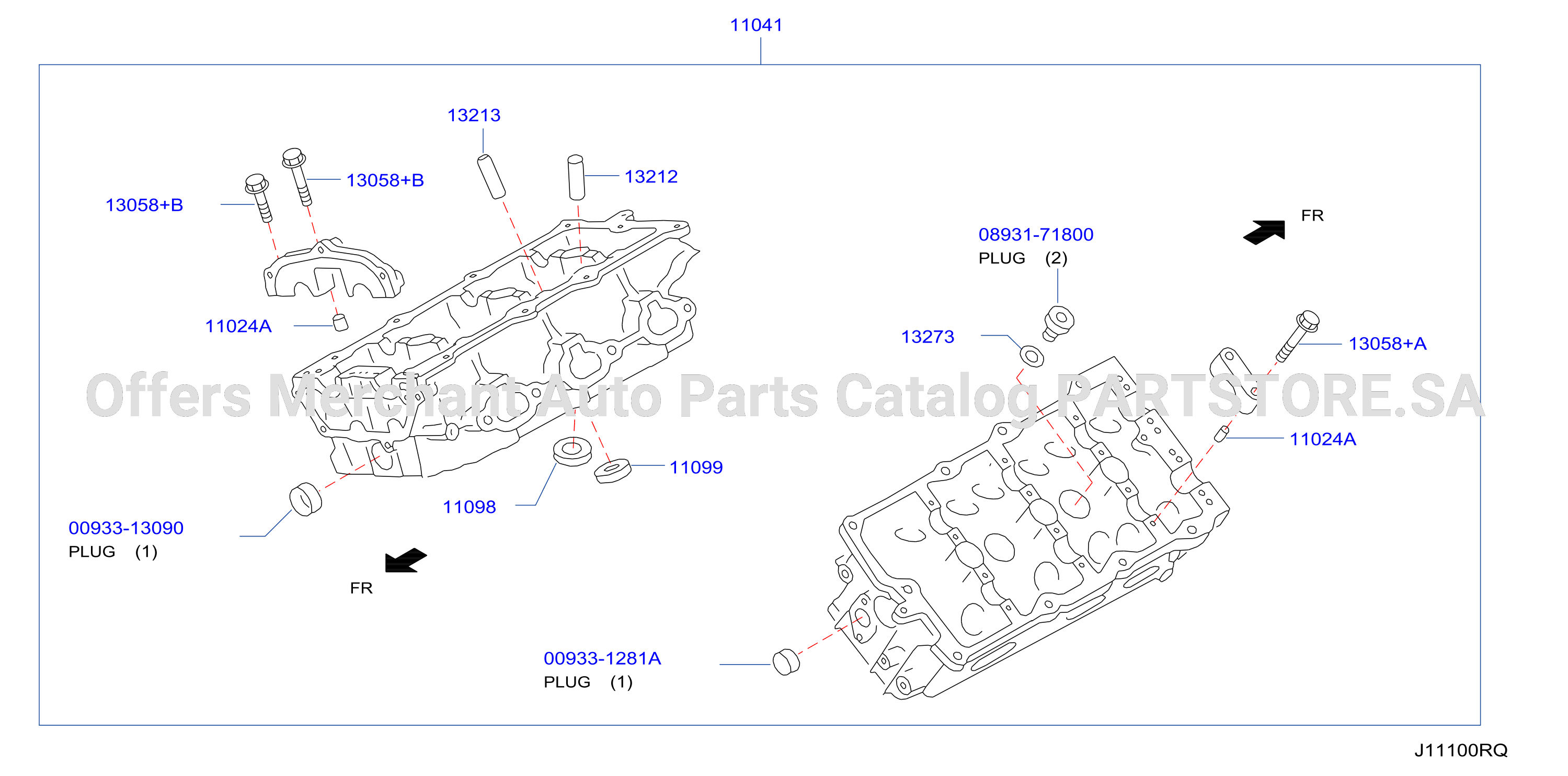Cylinder Head Rocker Cover Component Parts Rh