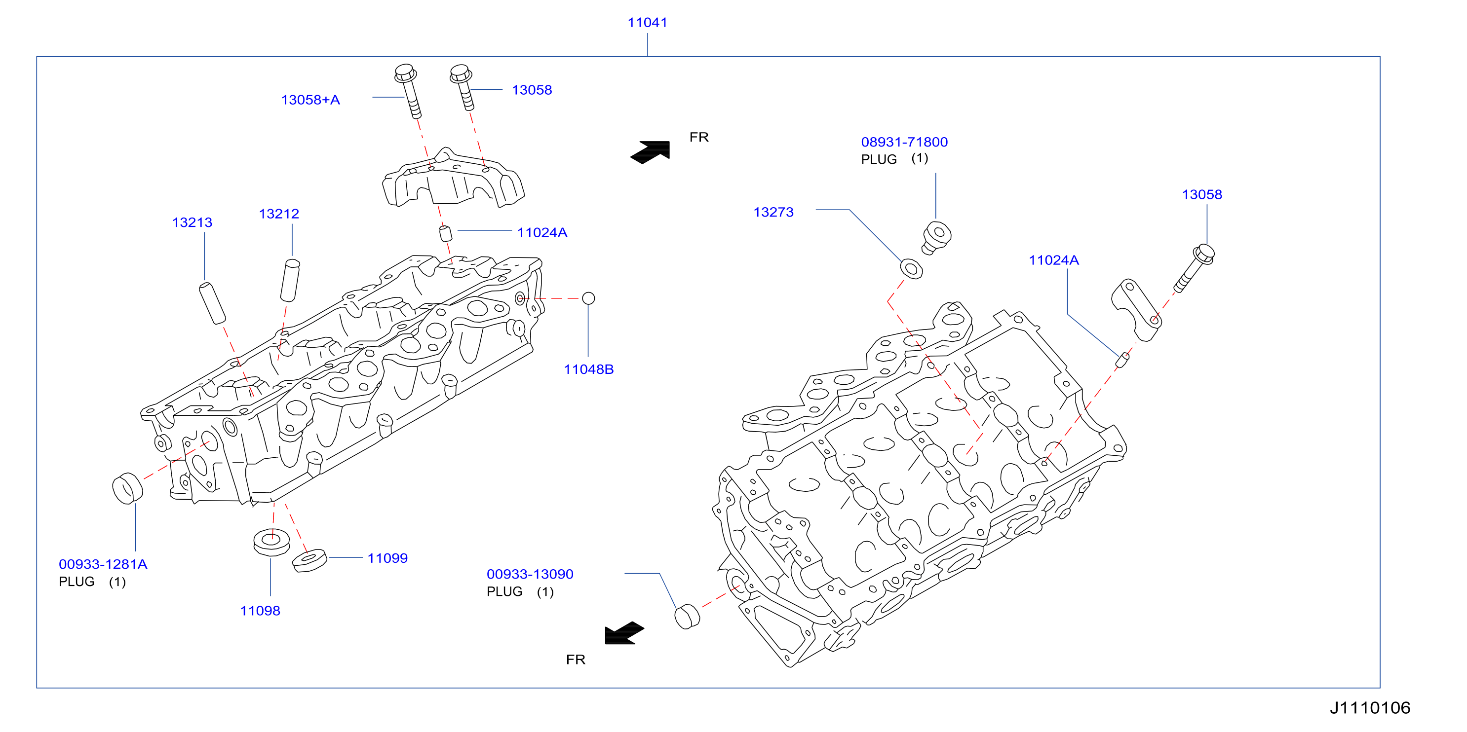 Cylinder Head Rocker Cover Component Parts 1