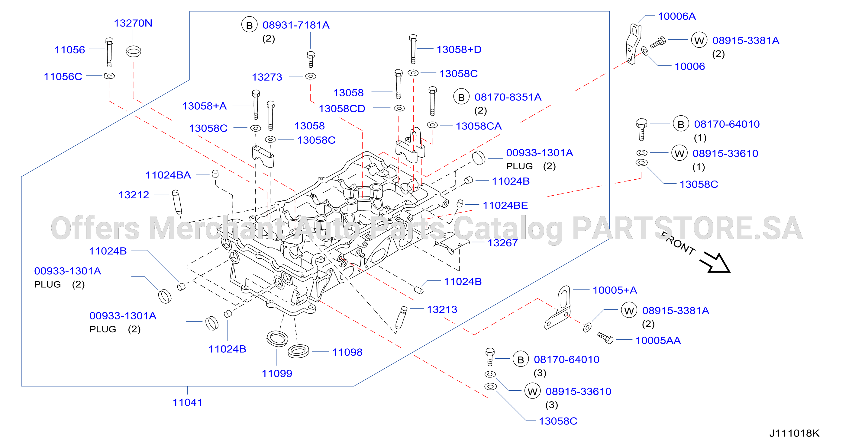 Cylinder Head Rocker Cover Component Parts