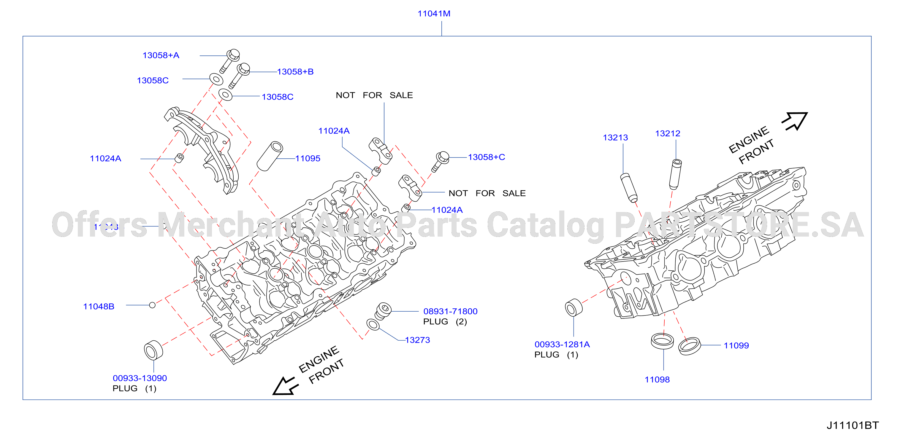 Cylinder Head Rocker Cover Component Parts Lh