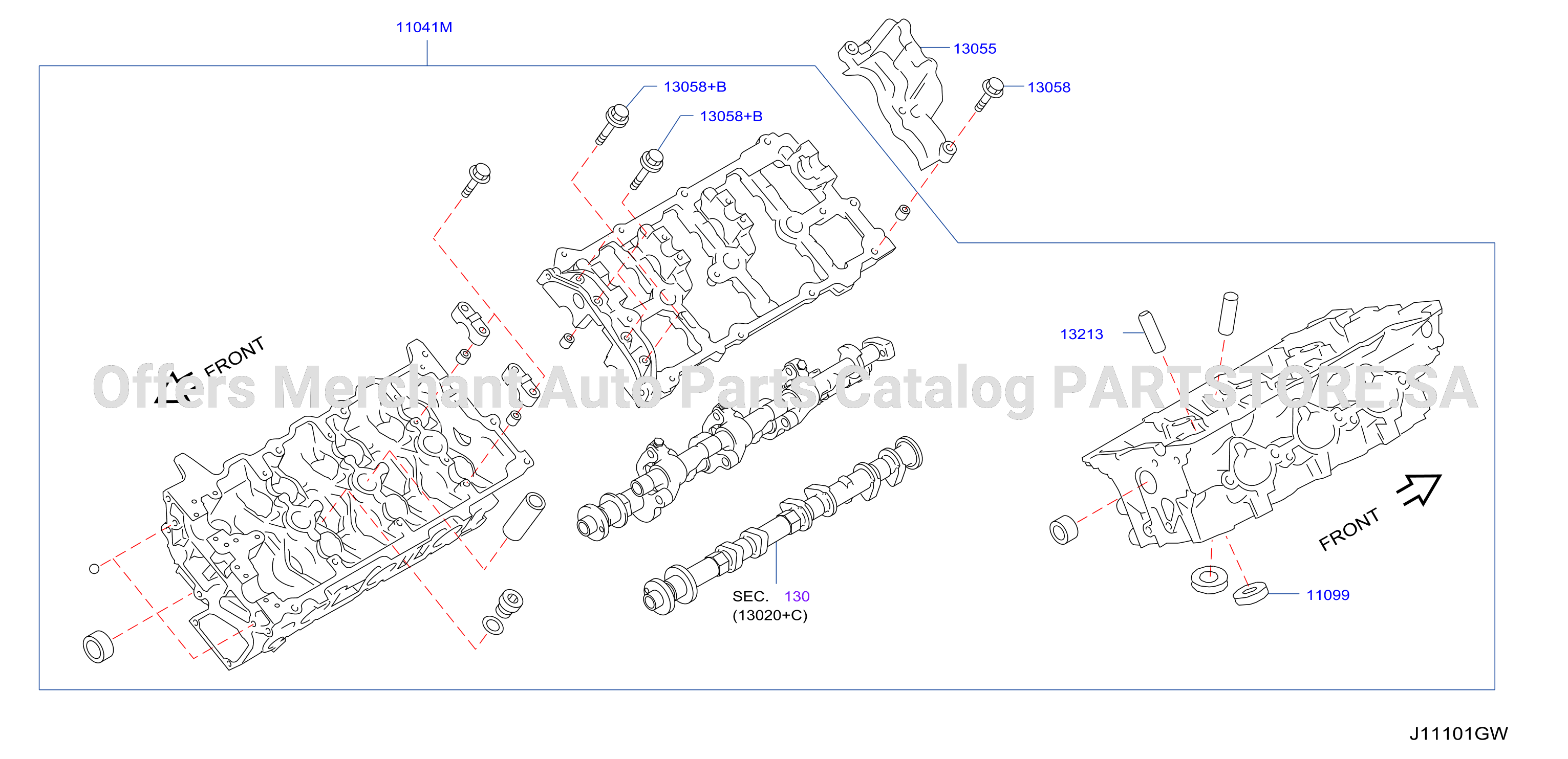 Cylinder Head Rocker Cover Component Parts Lh