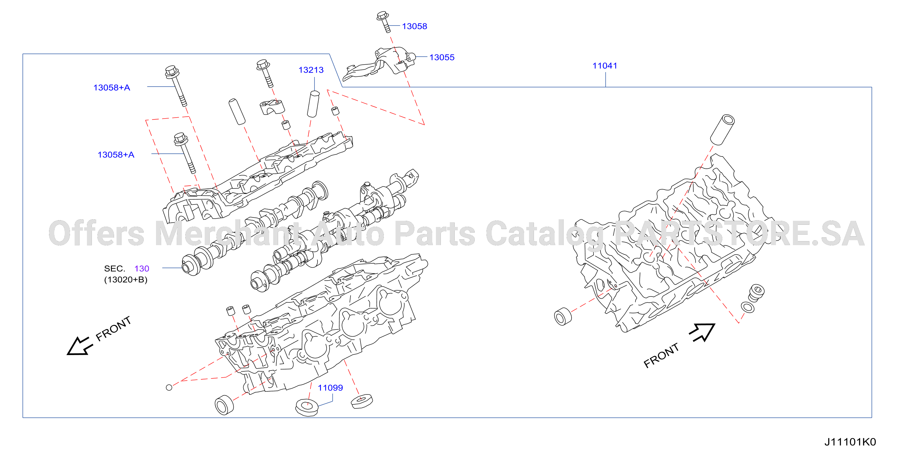 Cylinder Head Rocker Cover Component Parts Rh