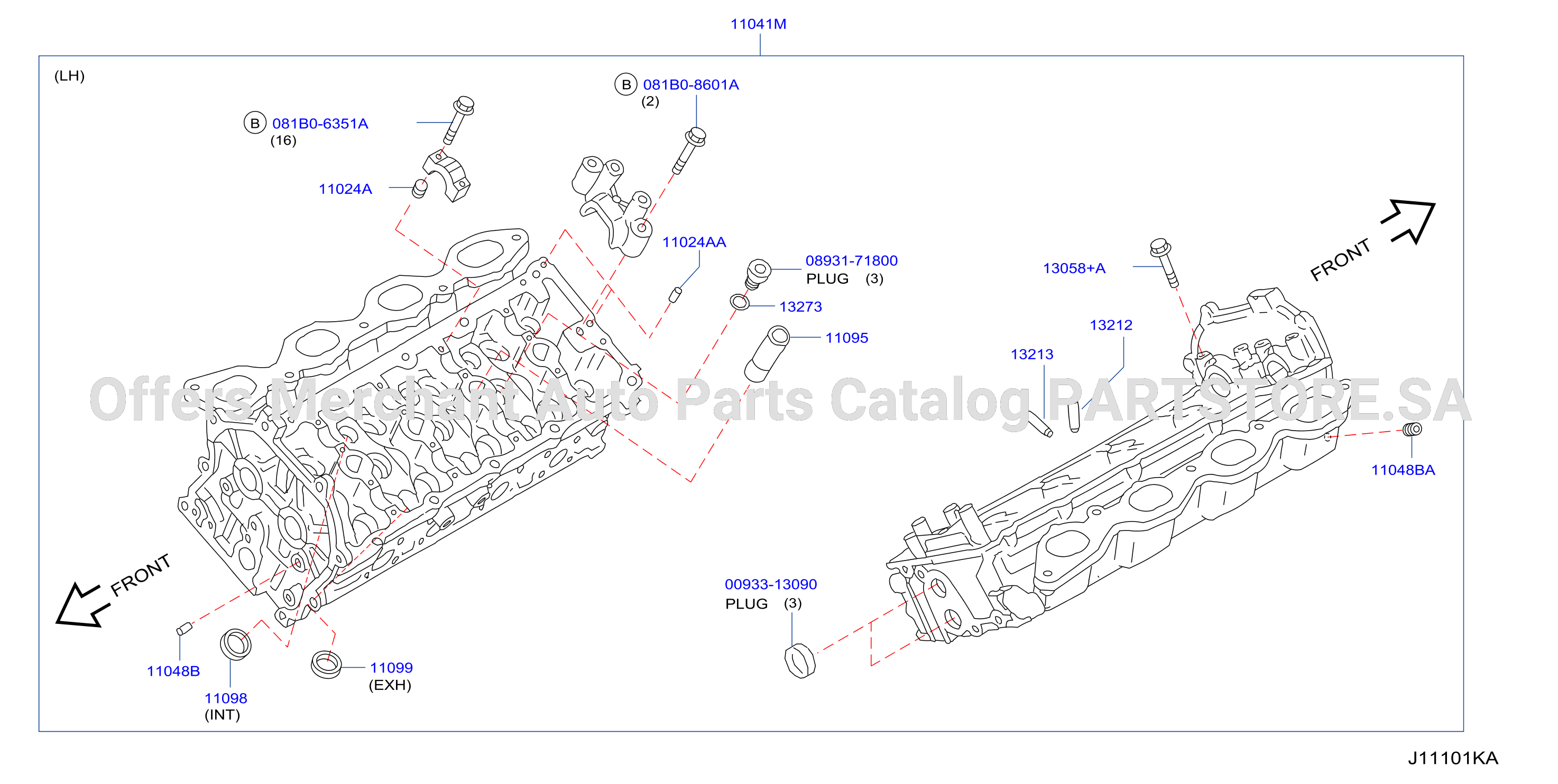 Cylinder Head Rocker Cover Component Parts