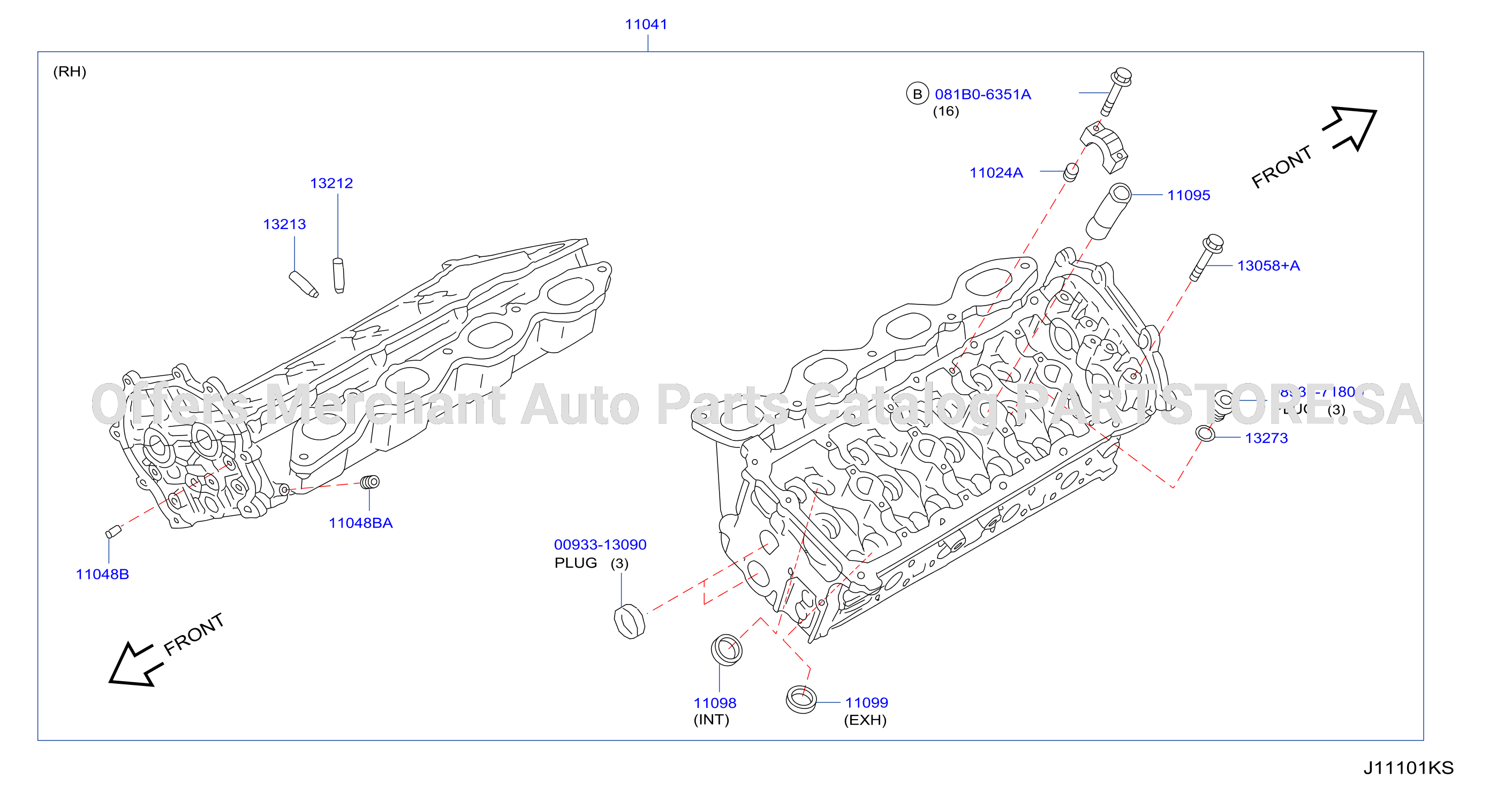 Cylinder Head Rocker Cover Component Parts