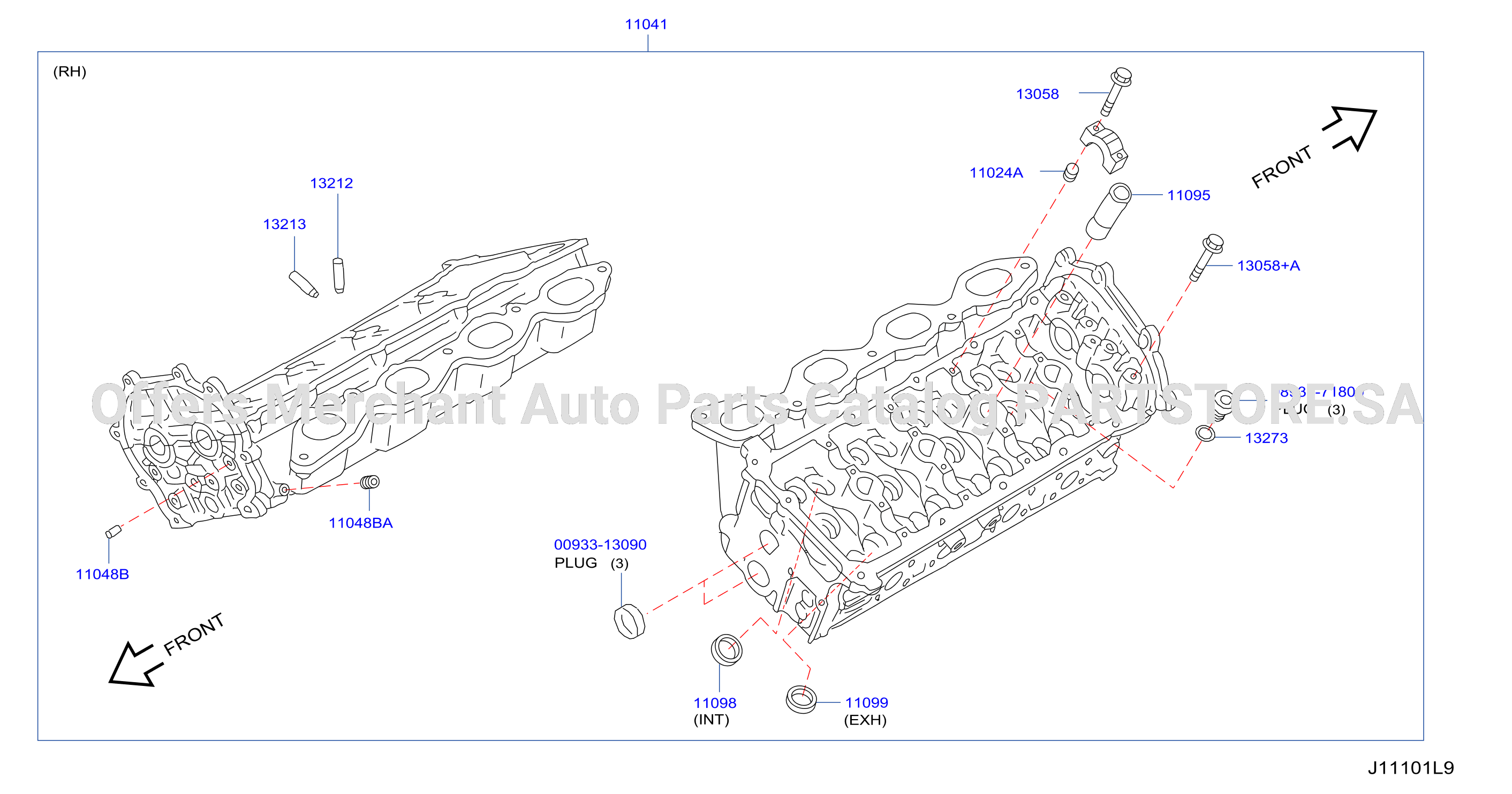 Cylinder Head Rocker Cover Component Parts