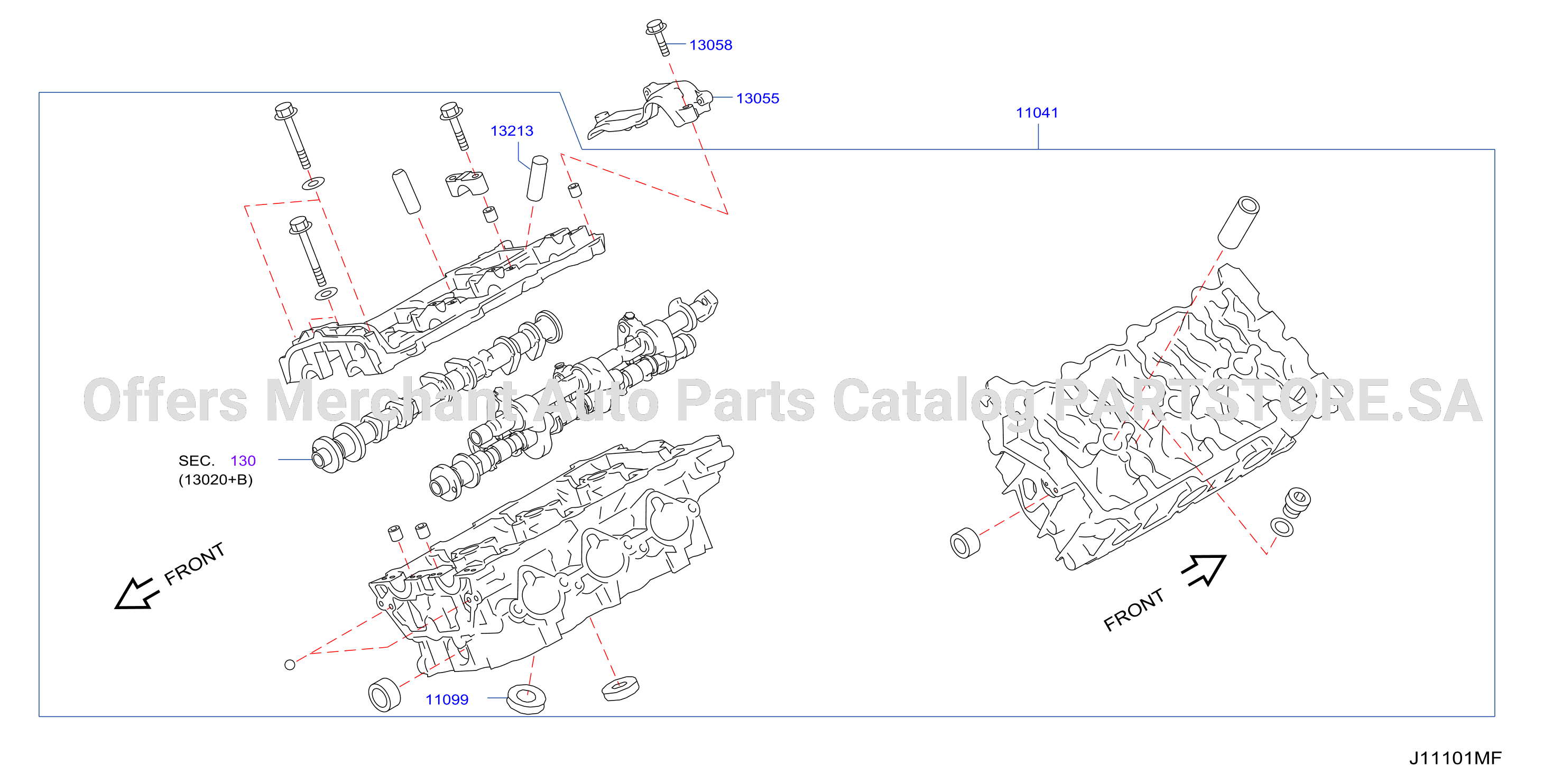 Cylinder Head Rocker Cover Component Parts Rh
