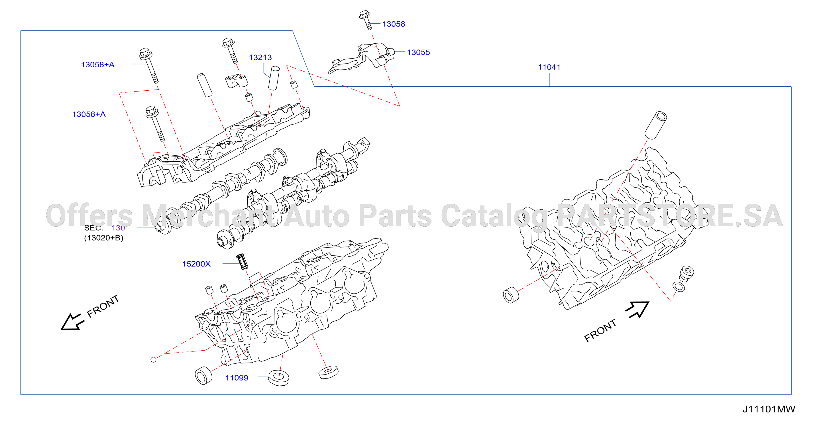 Cylinder Head Rocker Cover Component Parts