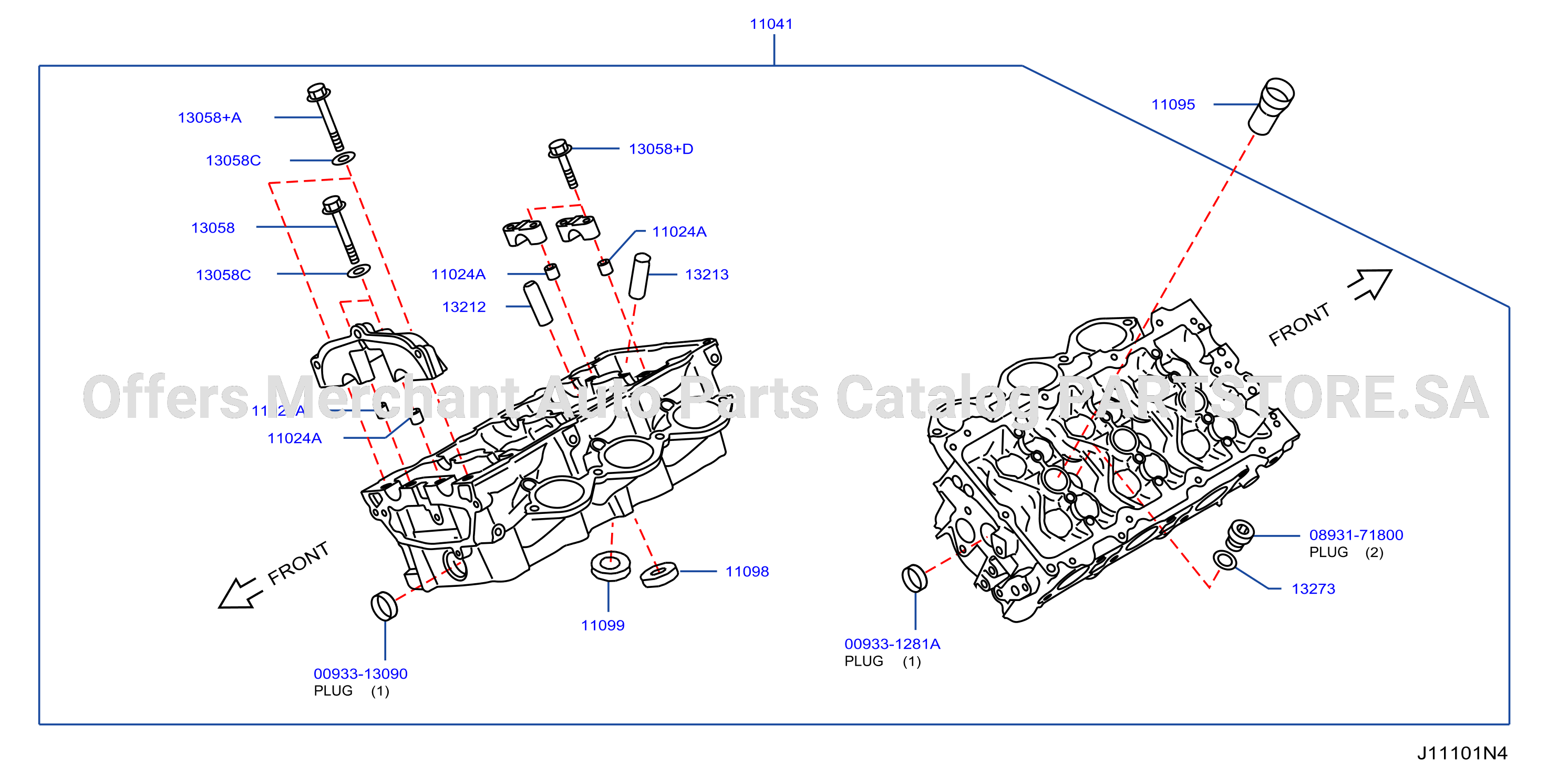 Cylinder Head Rocker Cover Component Parts