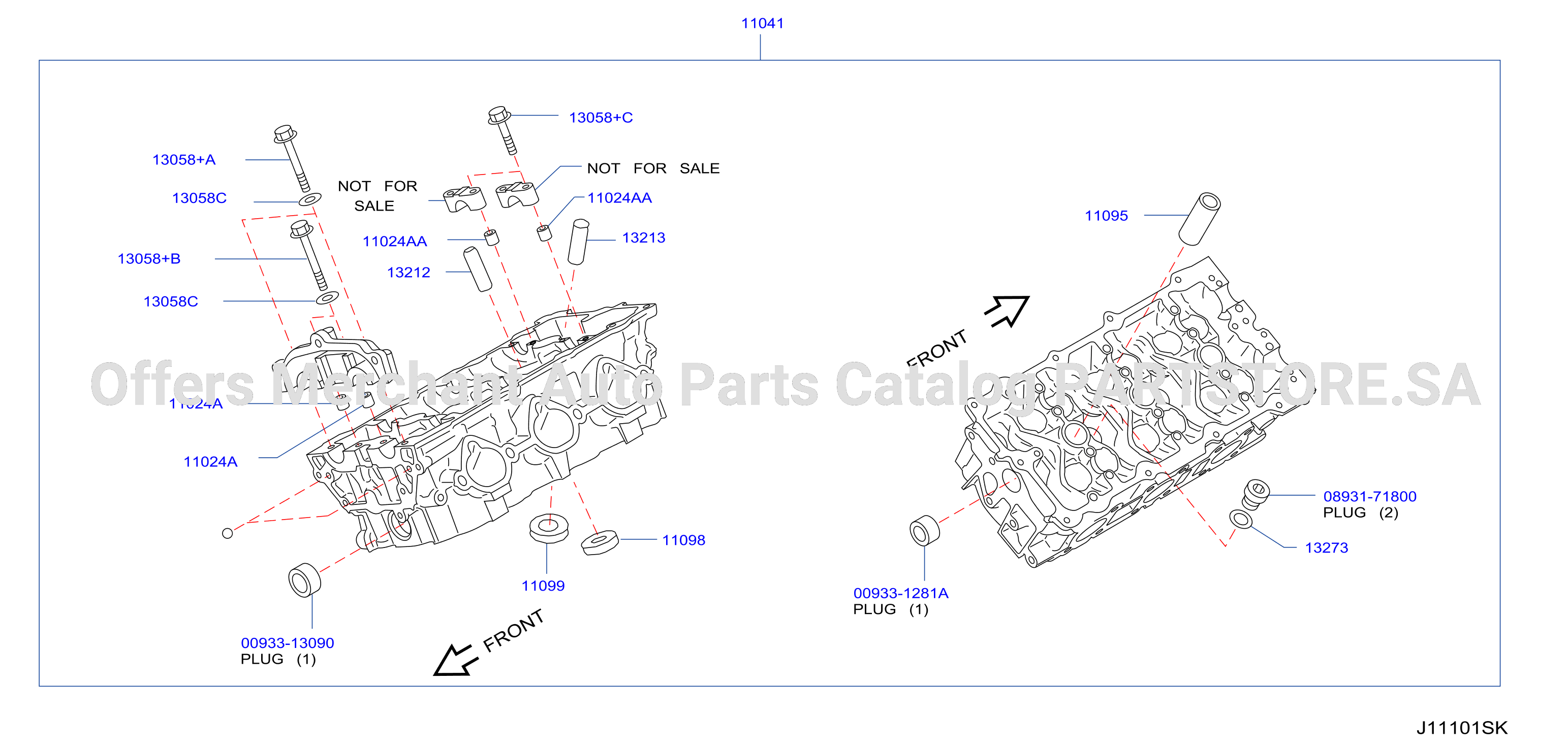 Cylinder Head Rocker Cover Component Parts Rh