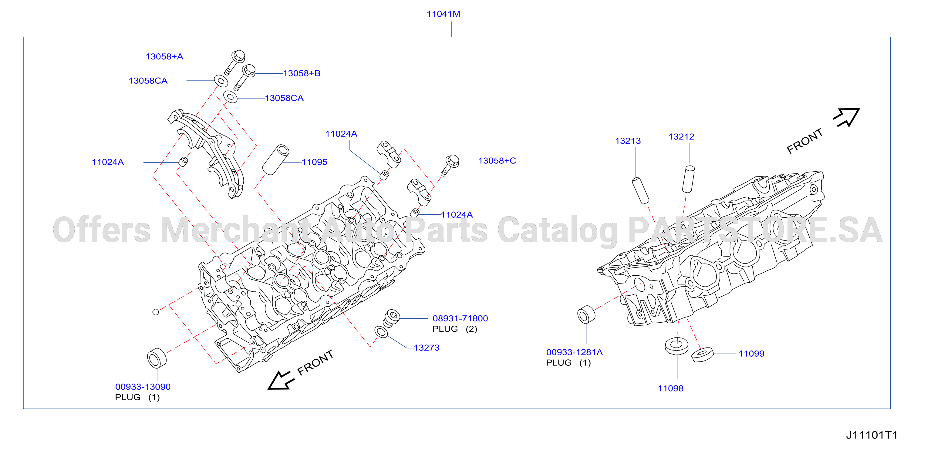 Cylinder Head Rocker Cover Component Parts