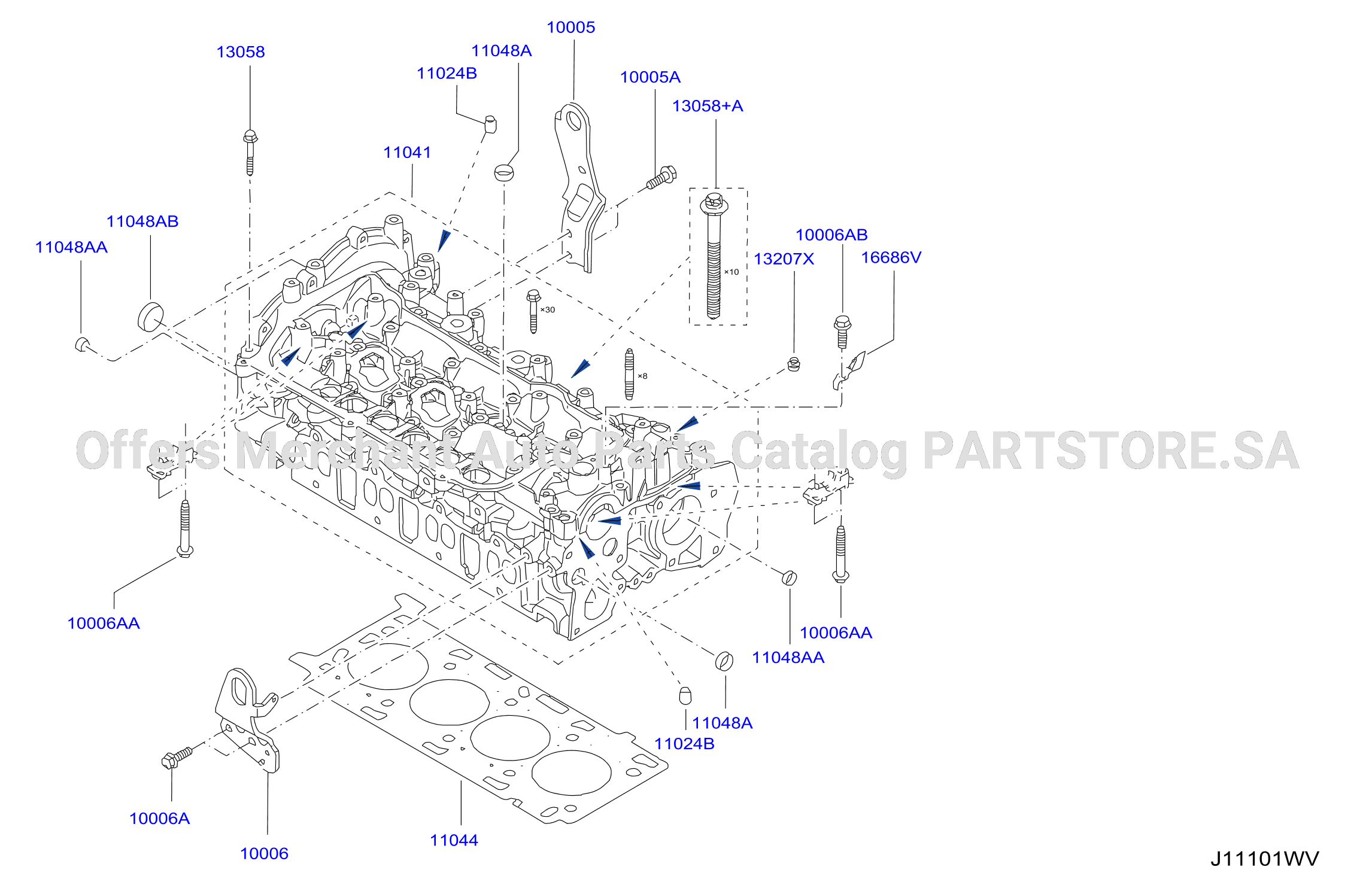 Cylinder Head Rocker Cover Assembly