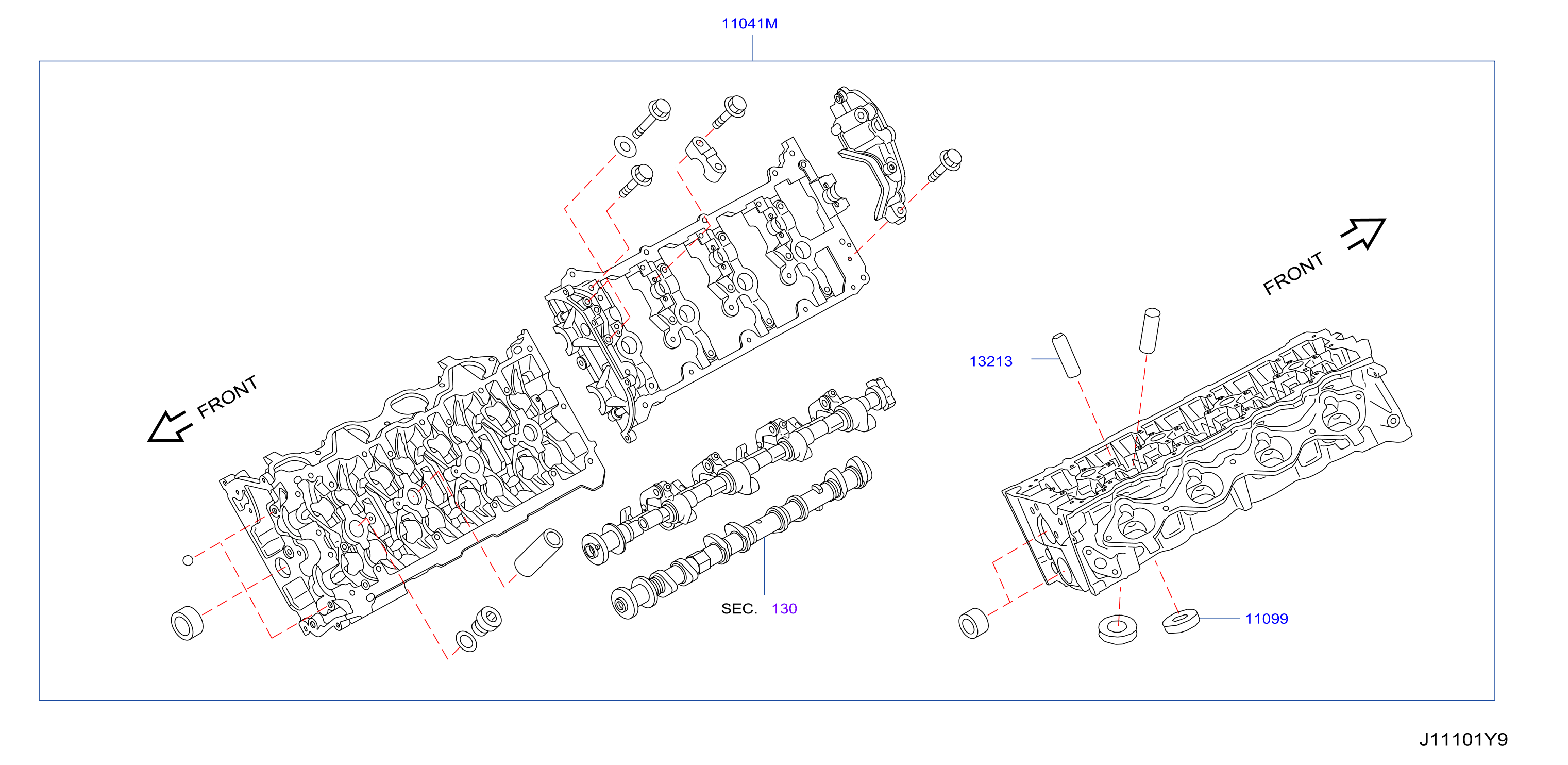 Cylinder Head Rocker Cover Component Parts Lh