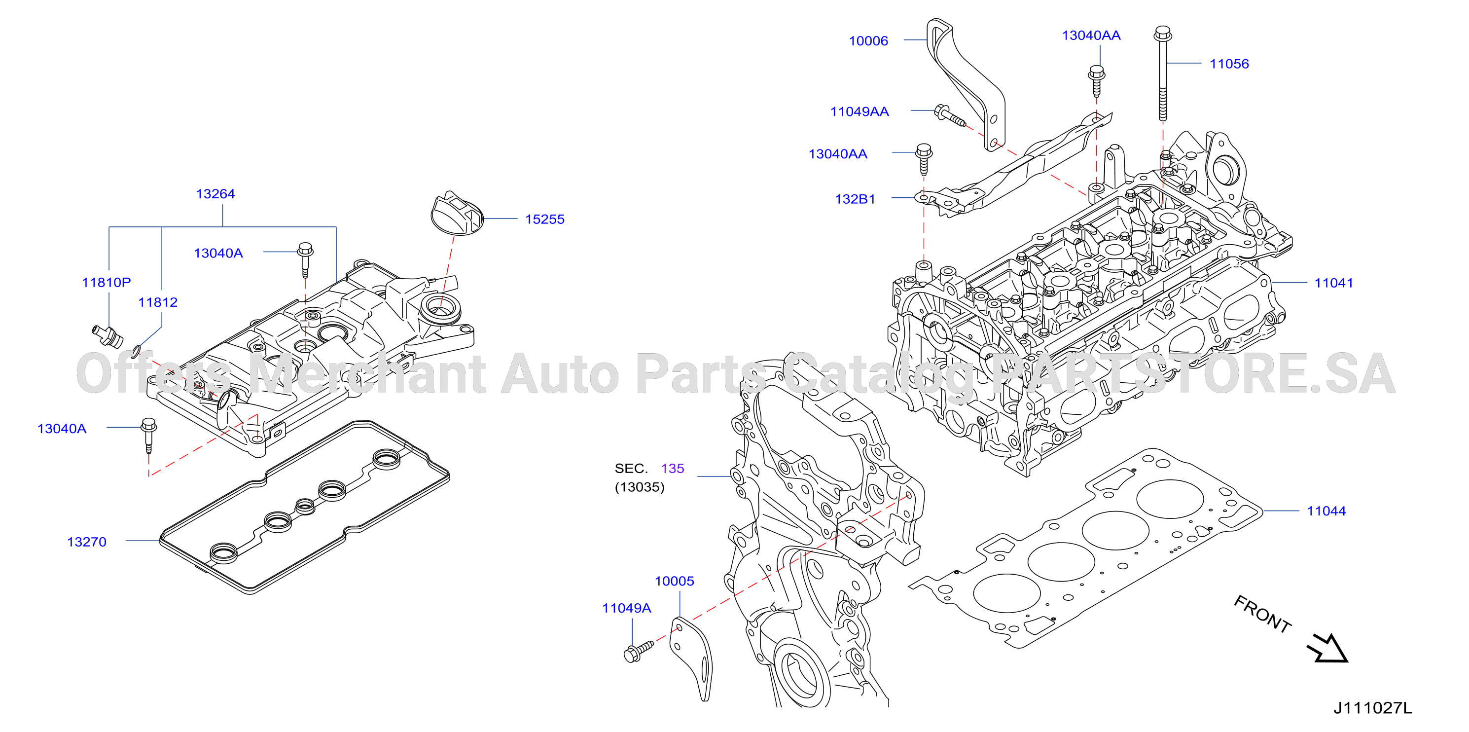 Cylinder Head Rocker Cover Assembly