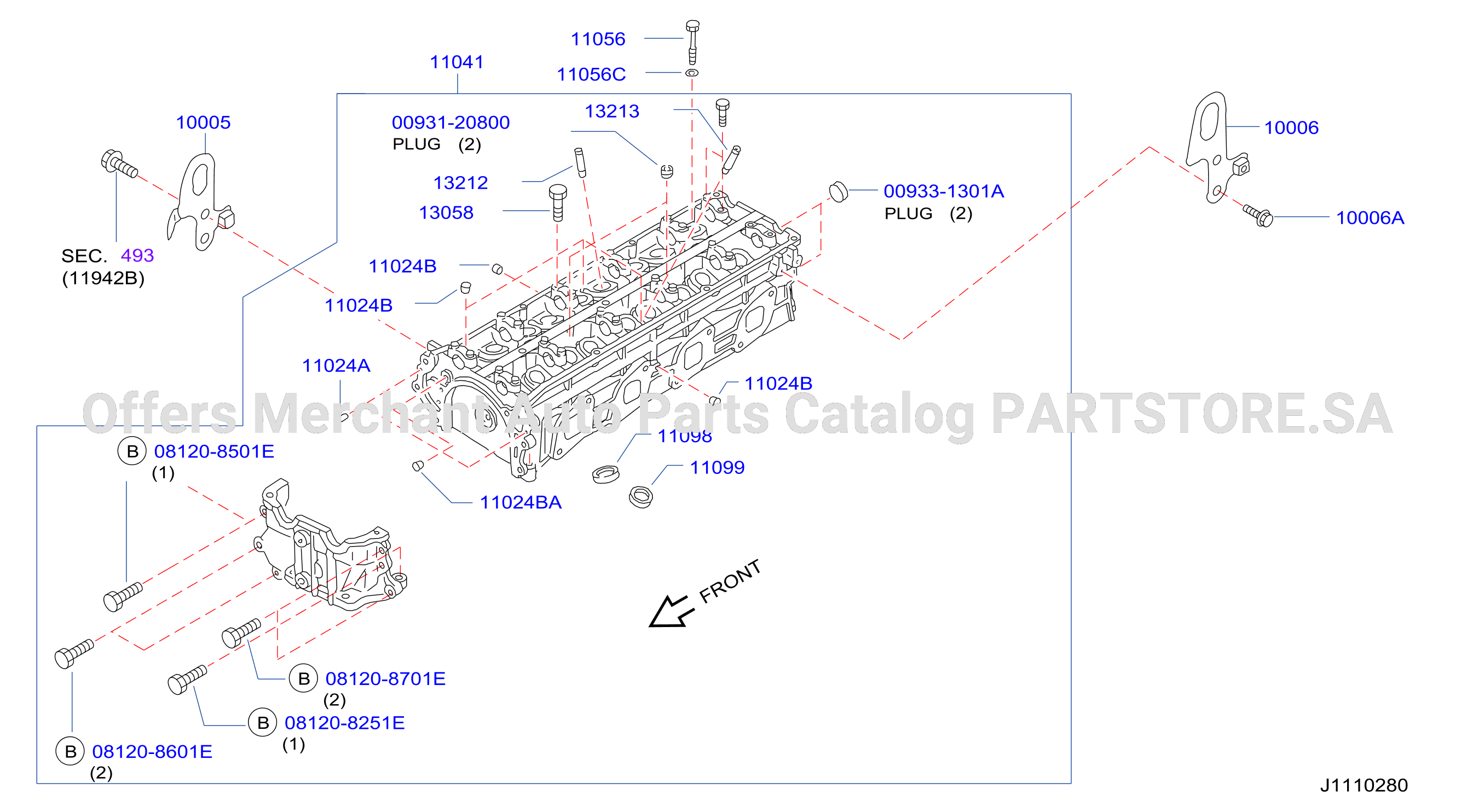 Cylinder Head Rocker Cover Component Parts