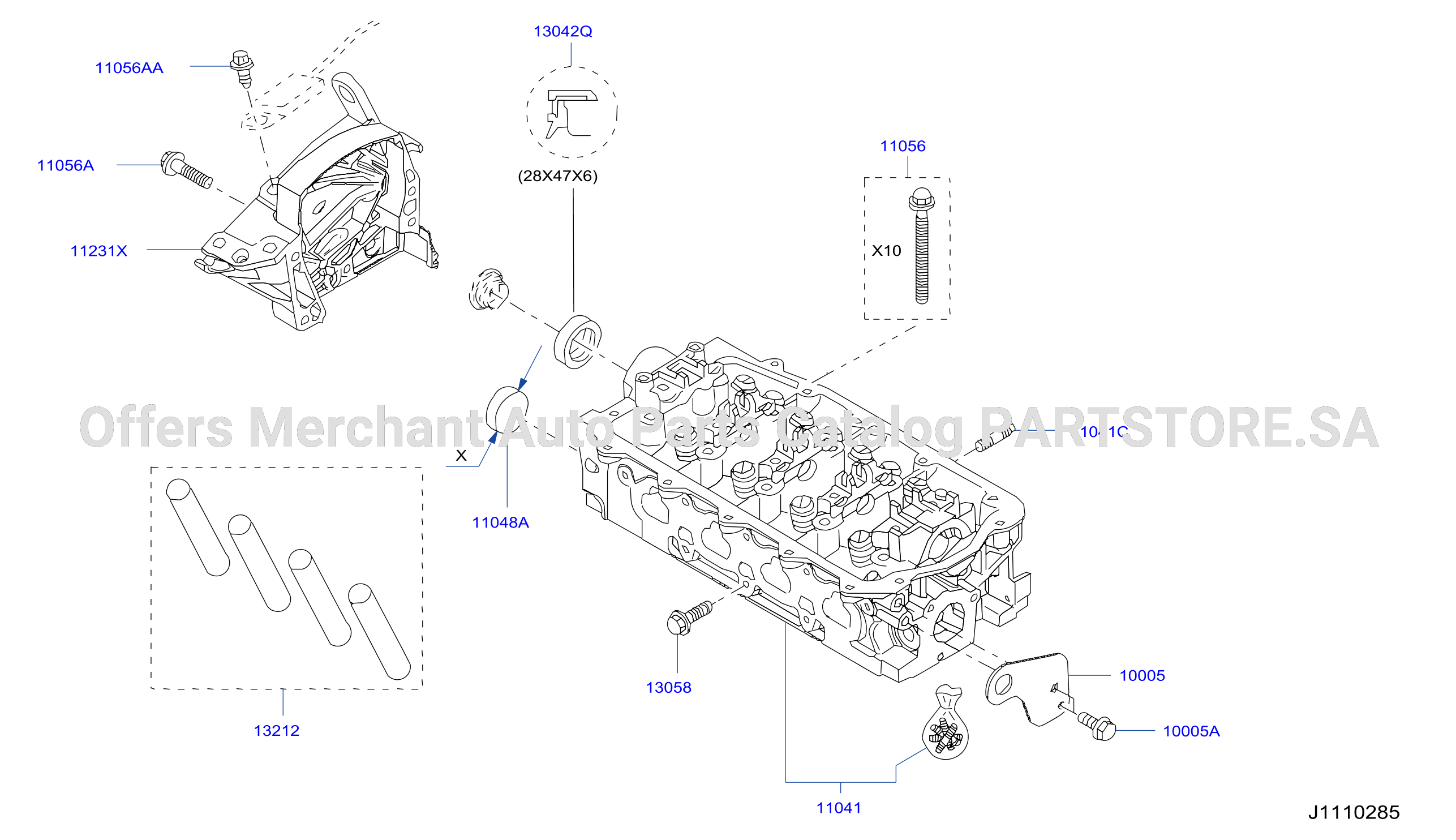 Cylinder Head Rocker Cover Assembly